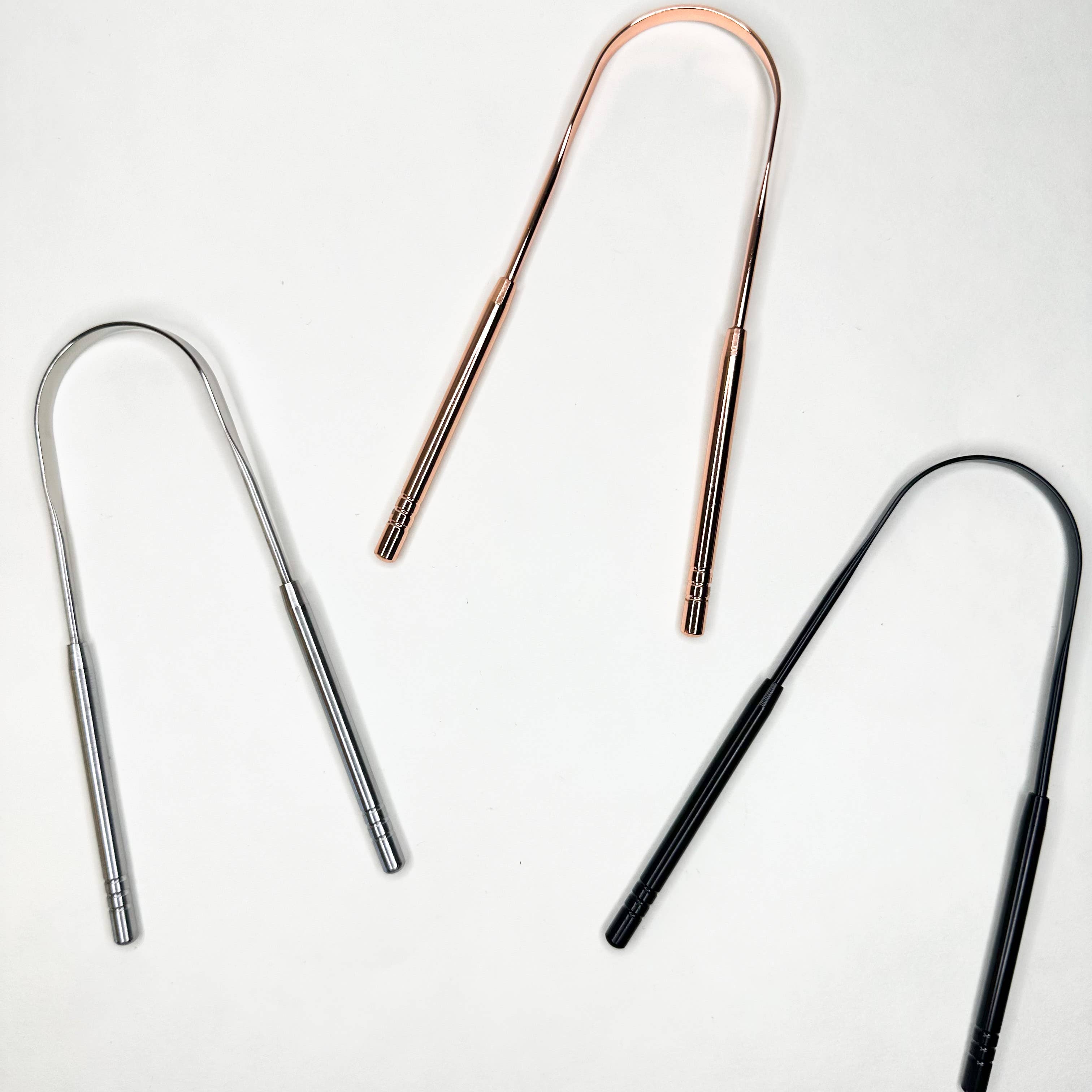 Smile Boutiques - Reusable Stainless Steel Tongue Scraper : 100% Pure Copper Scraper