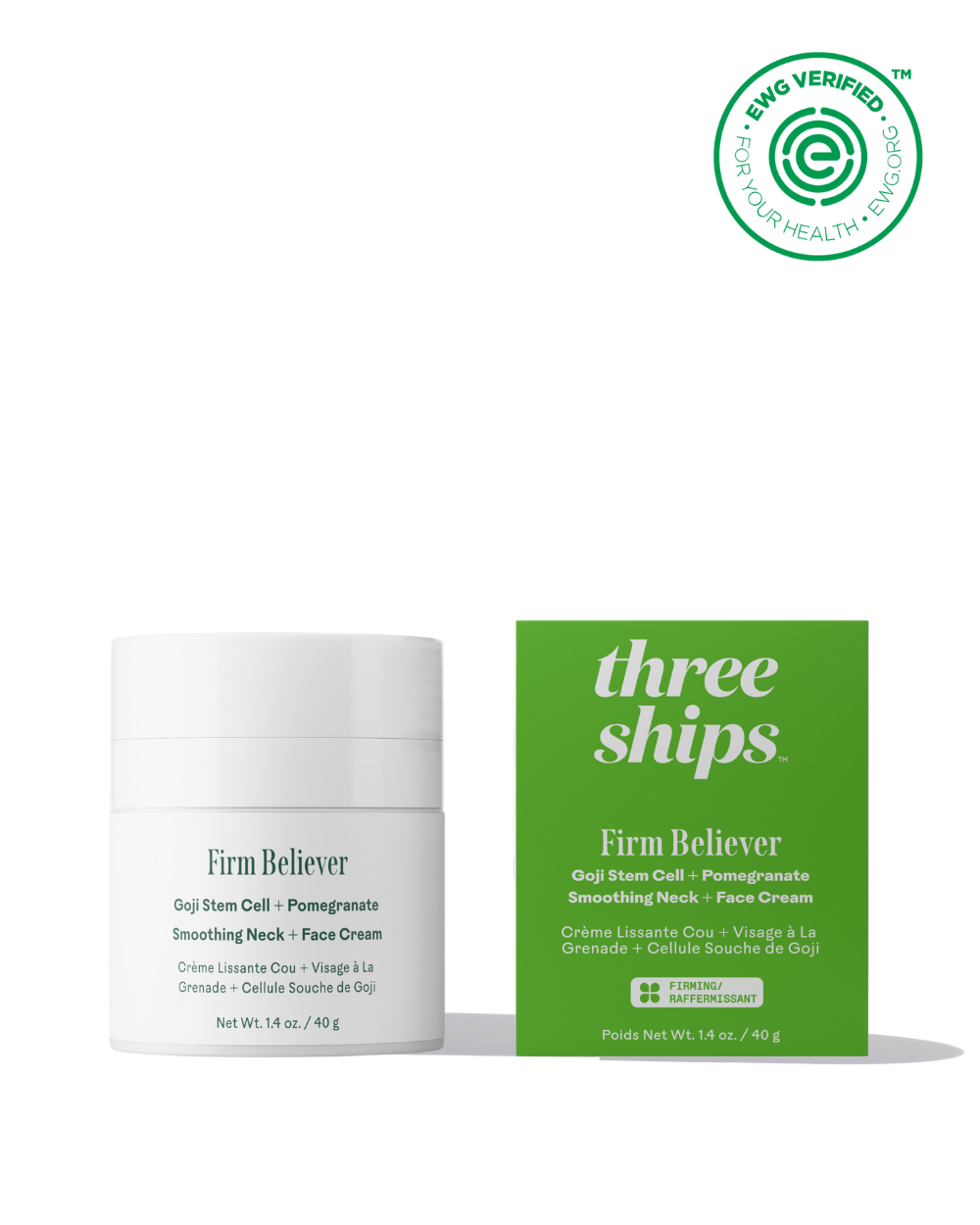 Three Ships - Firm Believer Goji Stem Cell Smoothing Neck + Face Cream