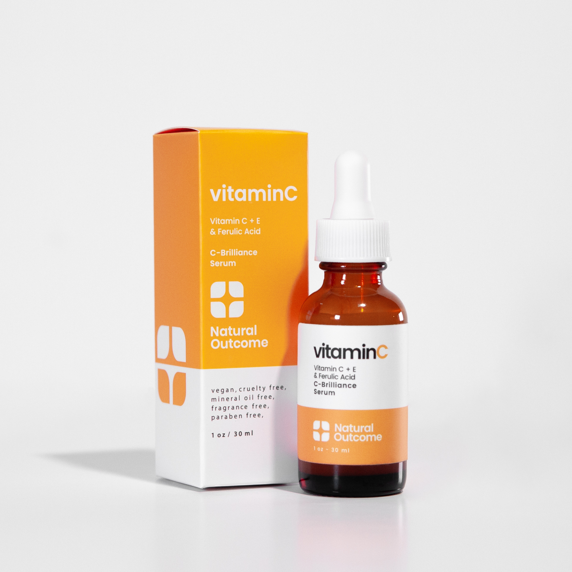 Natural Outcome Skincare - Vitamin C + E Serum with Ferulic Acid - C-Brilliance