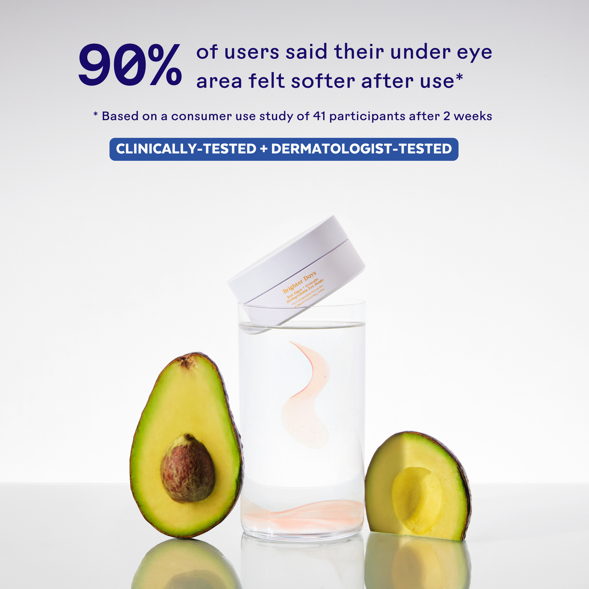 Three Ships - Brighter Days Red Algae + Avocado Biodegradable Eye Mask