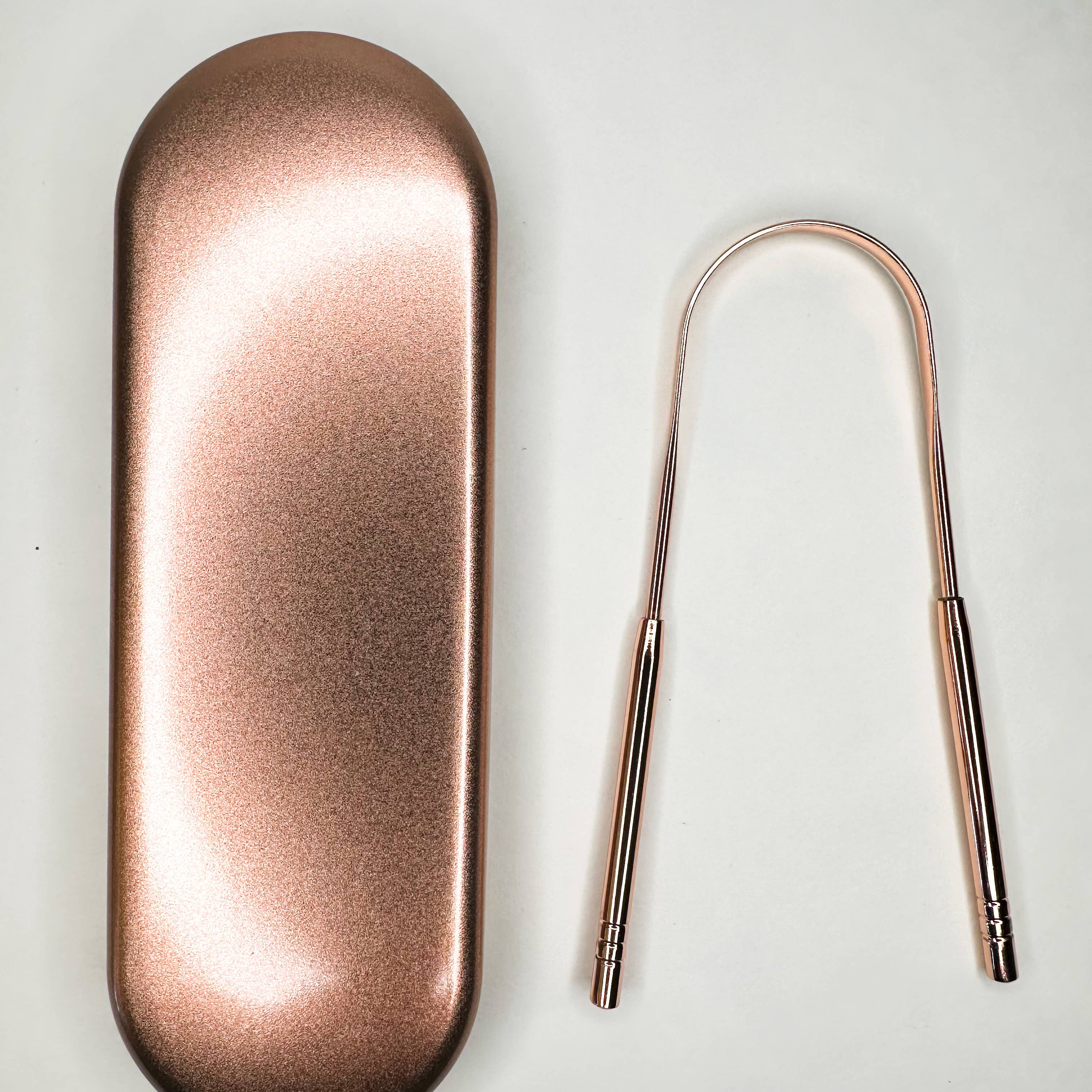 Smile Boutiques - Reusable Stainless Steel Tongue Scraper : 100% Pure Copper Scraper