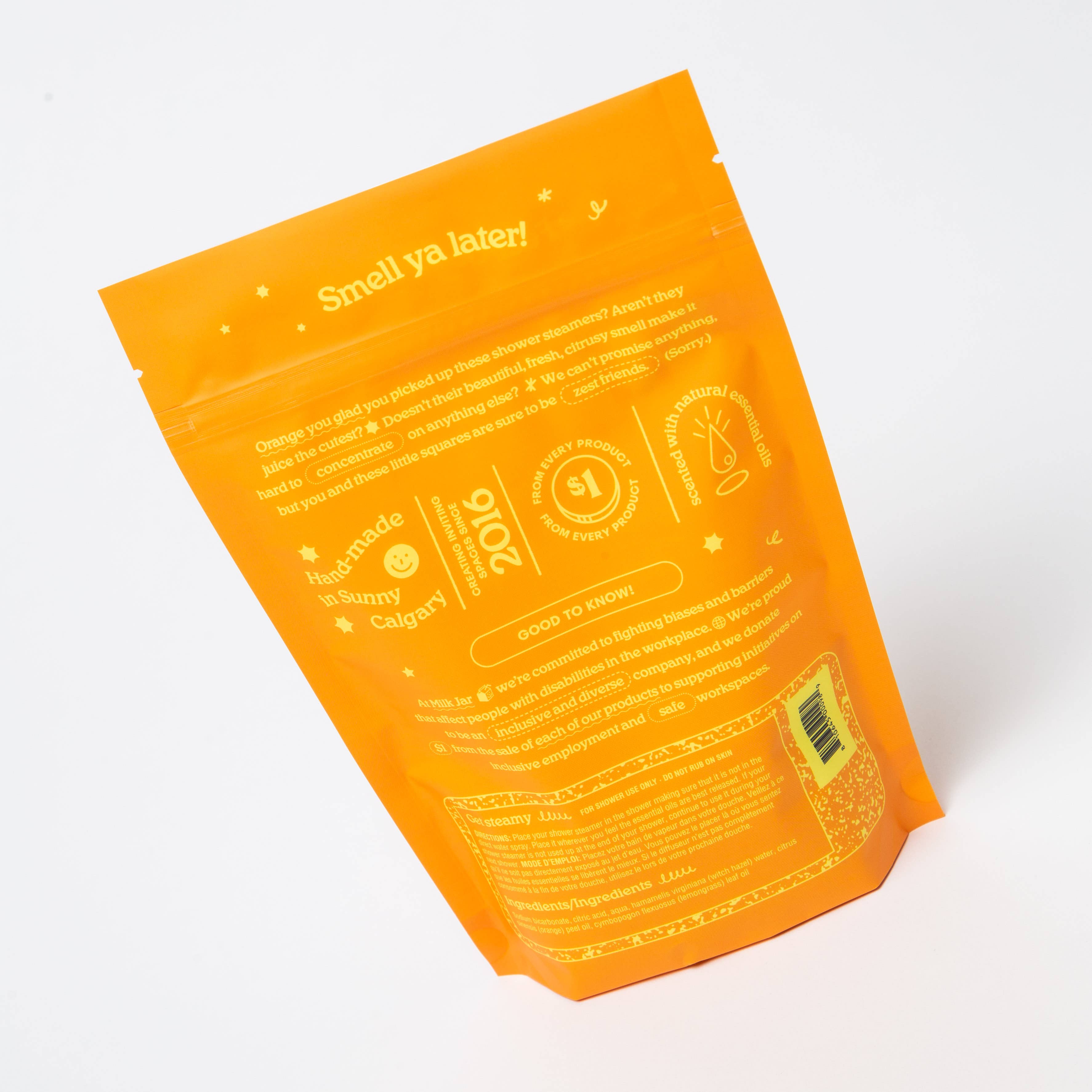 Milk Jar Candle Co. - Citrus Essential Oil Shower Steamers
