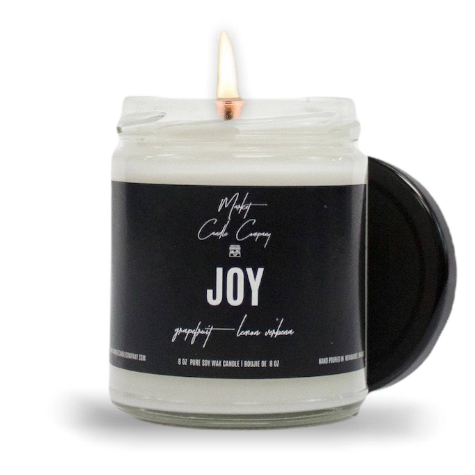 Market Candle Company - JOY SOY CANDLE: 8 oz Single Wick