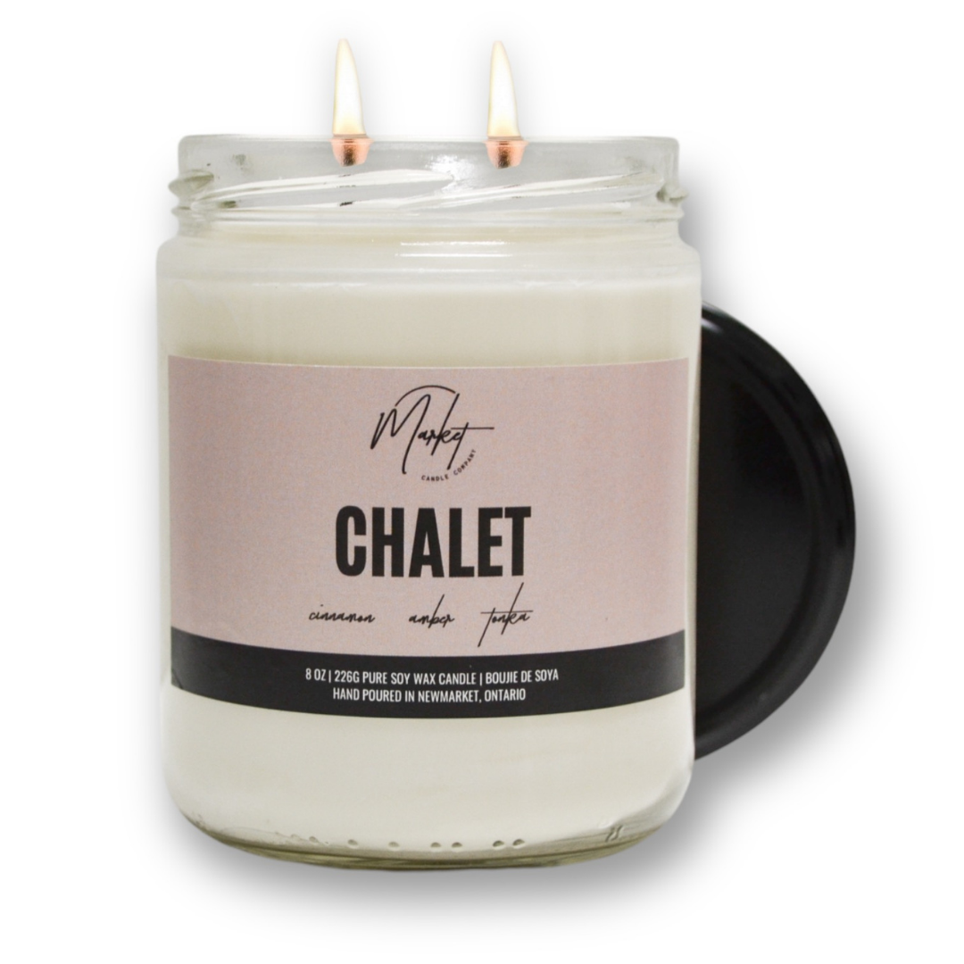 Market Candle Company - CHALET SOY CANDLE- WHOLESALE: 8 oz Single Wick