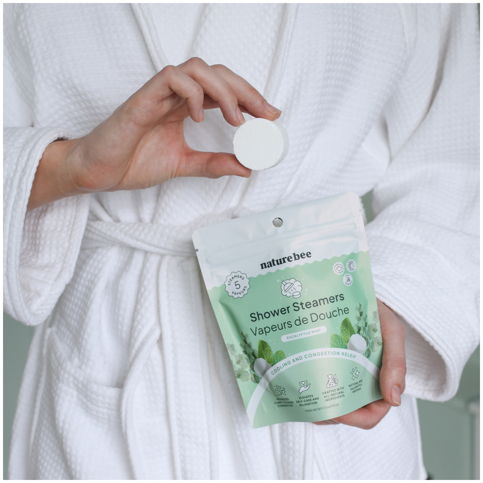 NATURE BEE - Refreshing Mint Shower Steamers | Nature Bee