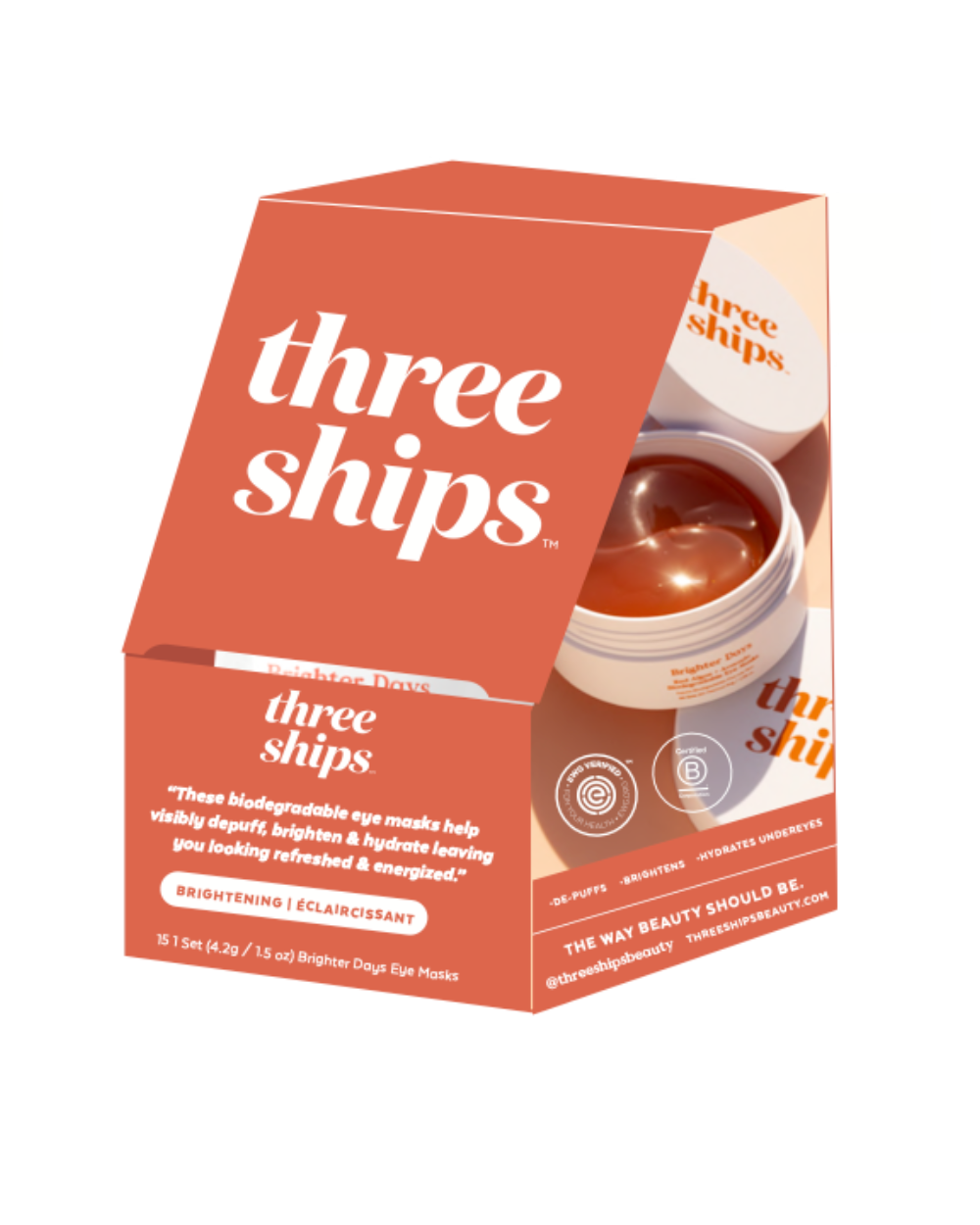 Three Ships - Brighter Days Eye Mask - Display (15 x 1-ct Sachets)