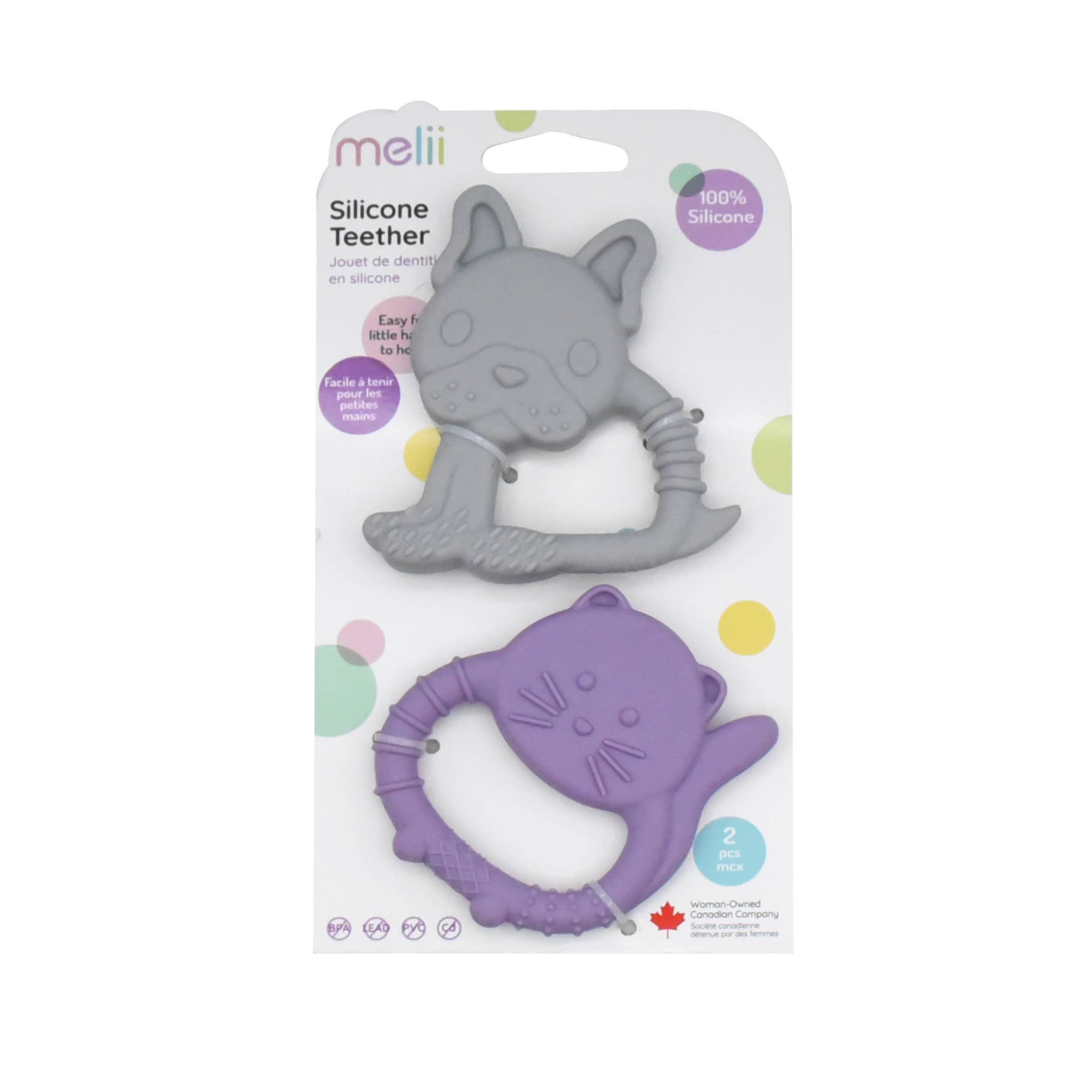 melii - Silicone Teethers: Purple