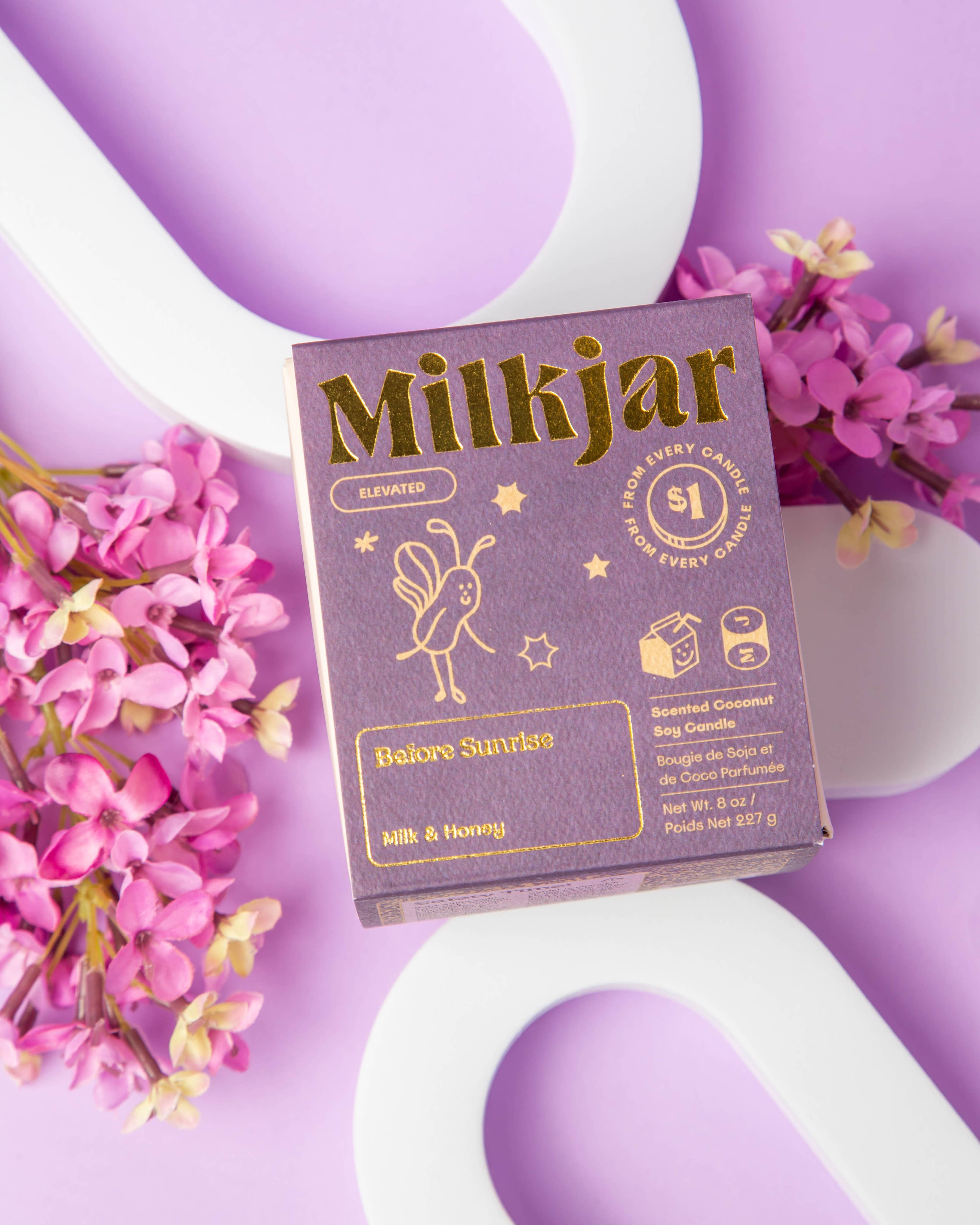 Milk Jar Candle Co. - Before Sunrise - Milk & Honey Coconut Soy 8oz Candle