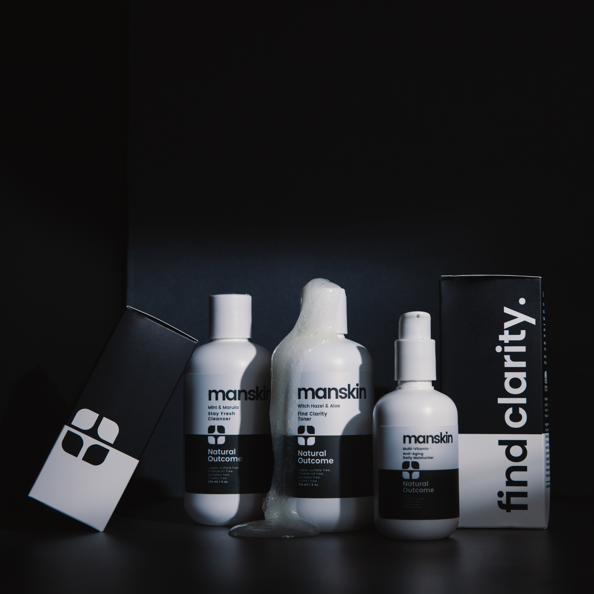 Natural Outcome Skincare - Man Skin Daily 3 Step Regimen Face Set