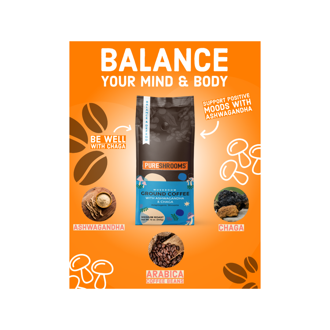 PureShrooms Inc. - PureShrooms Balance & Defend Mushroom Ground Coffee