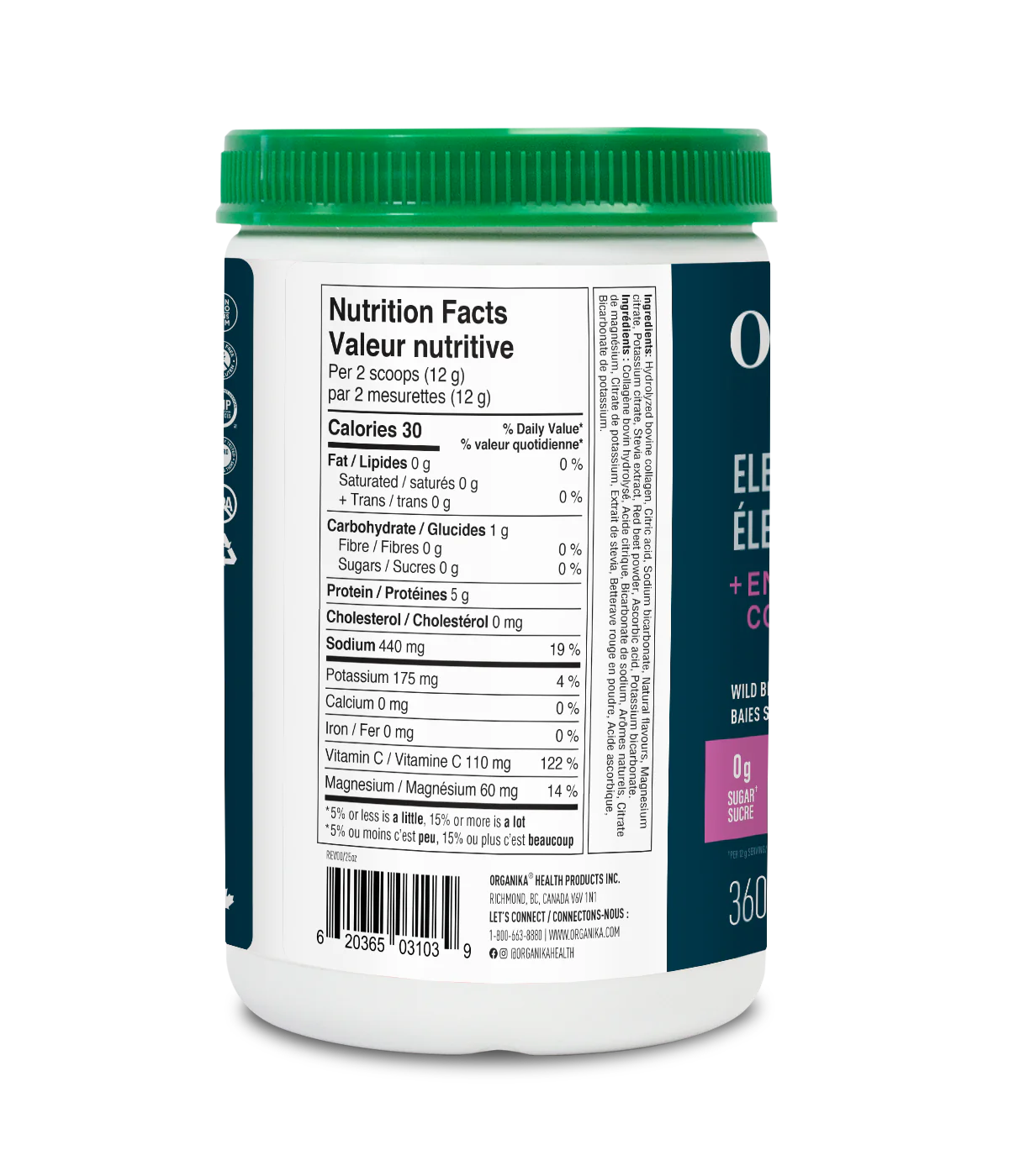 Organika Electrolytes + Enhanced Collagen - Wild Berry