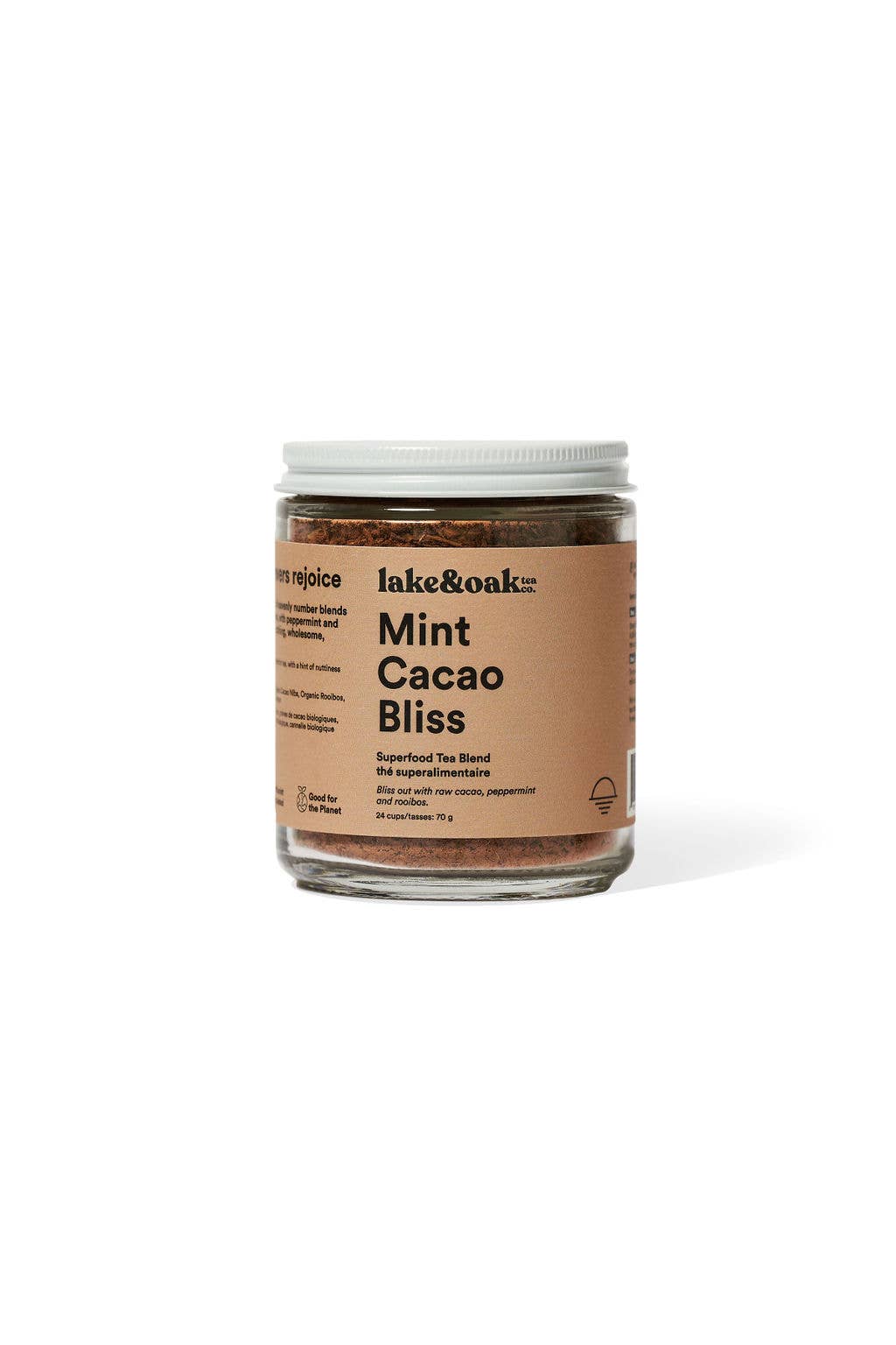 Lake & Oak Tea Co. - Mint Cacao Bliss - Superfood Tea: Retail Jar