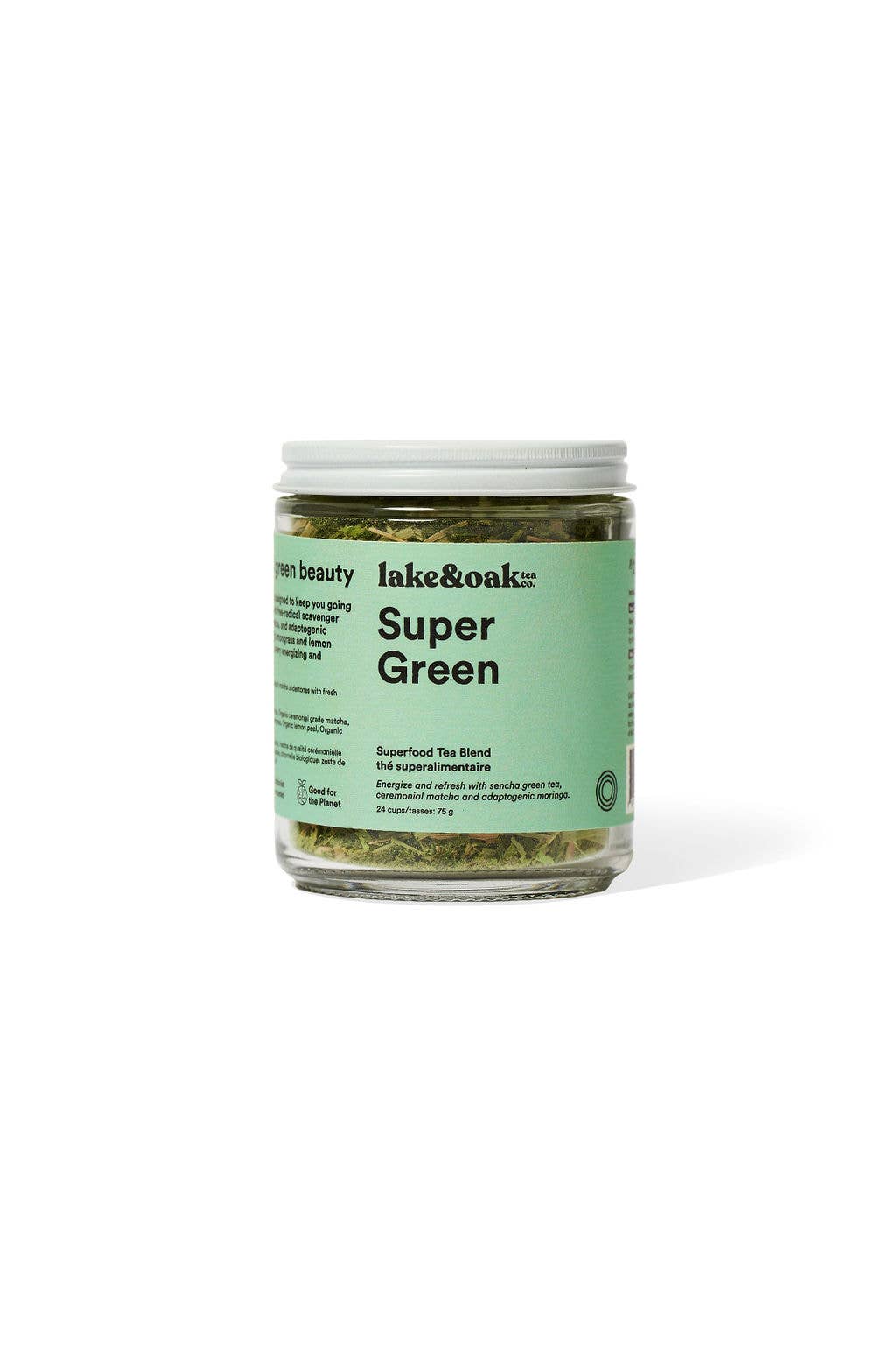 Lake & Oak Tea Co. - Super Green - Superfood Tea: Retail Jar