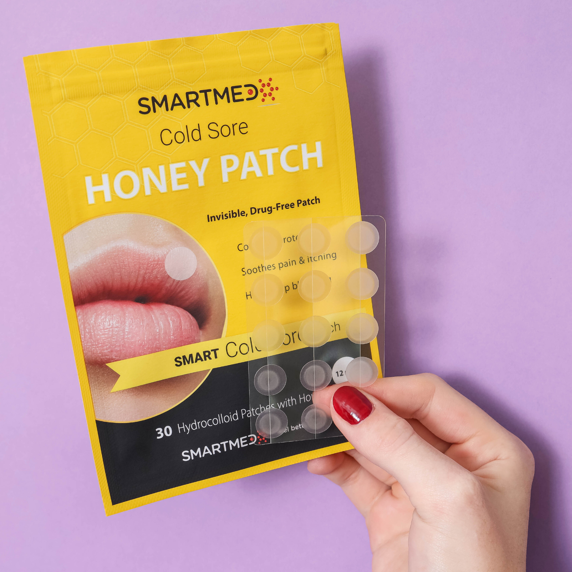 SMARTMED - Smart Cold Sore Treatment Patch with Honey