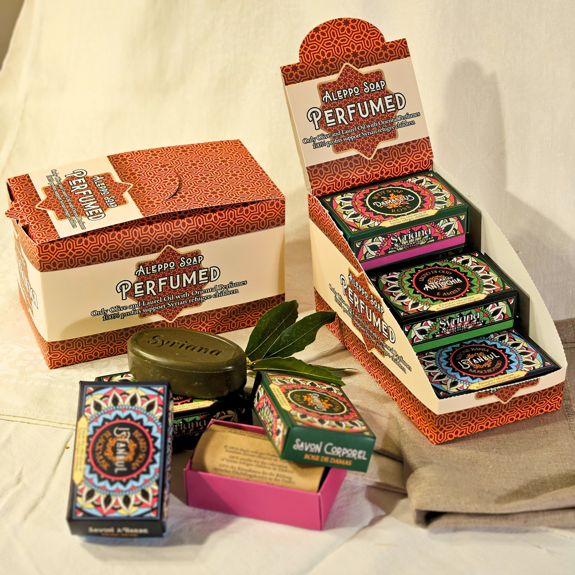Syriana - Orient Scent Aleppo Soap, Olive & Laurel 100% profit donated: Mix of all 3