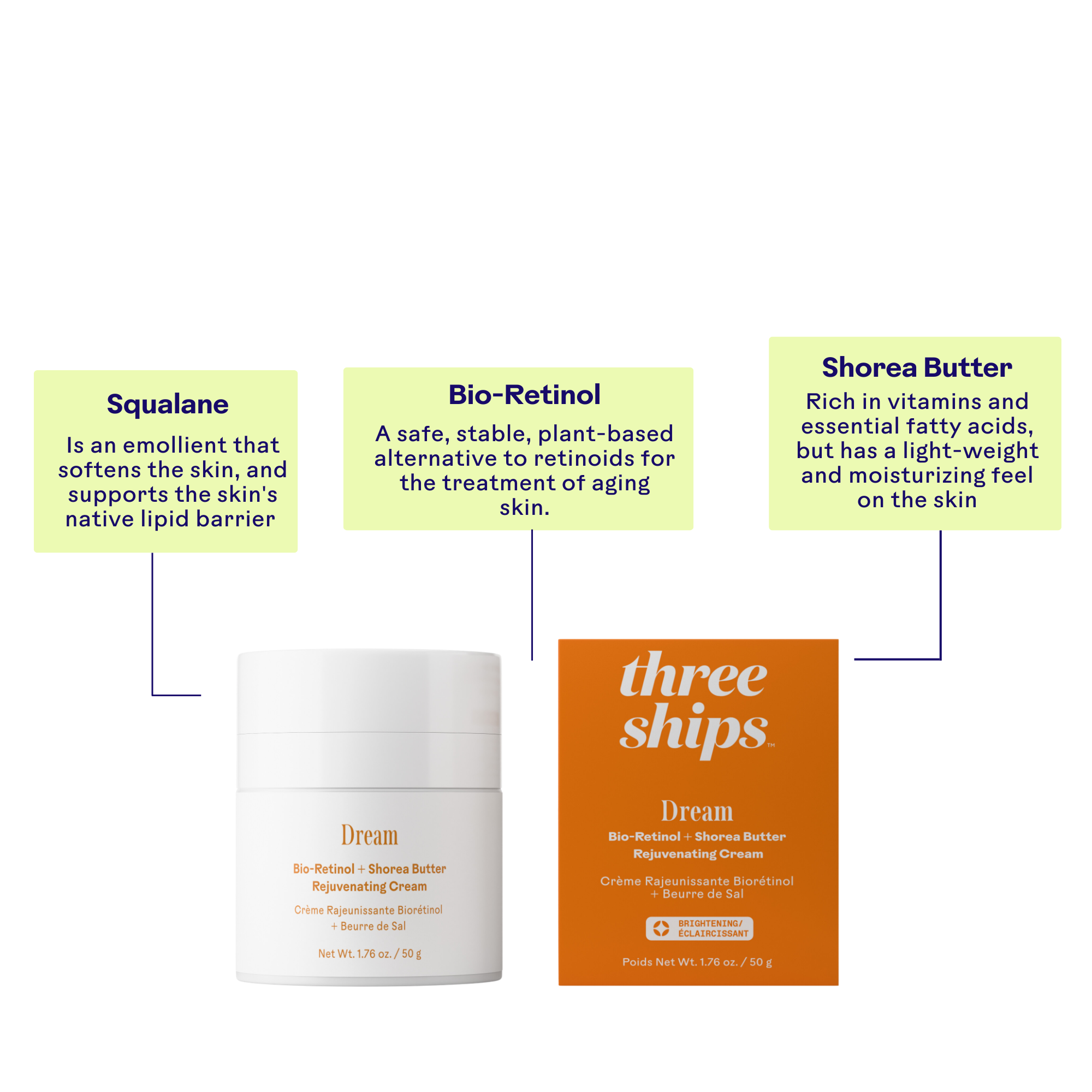 Three Ships - Dream Bio-Retinol + Shorea Butter Rejuvenating Cream