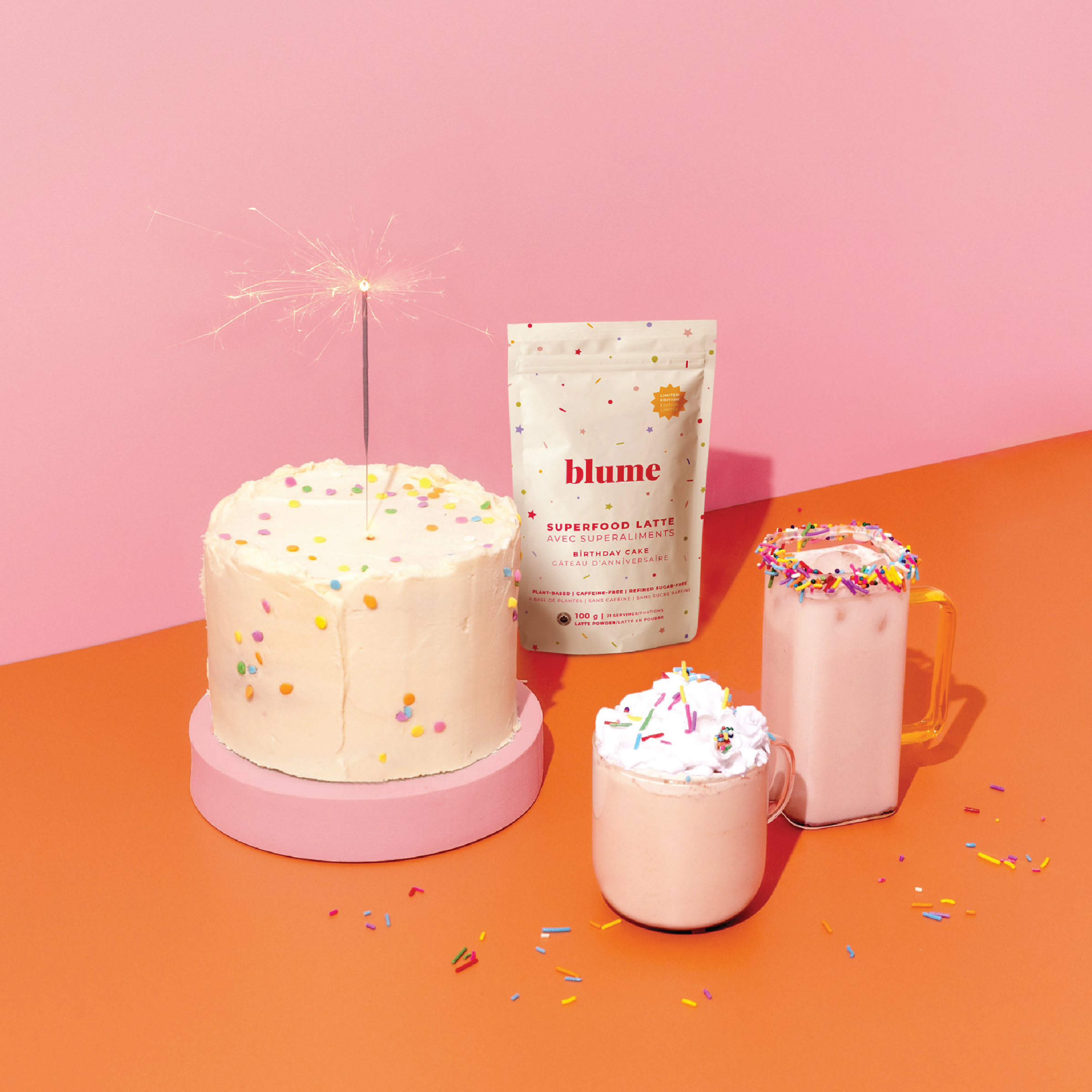 Blume - Superfood Latte Powder, Birthday Cake