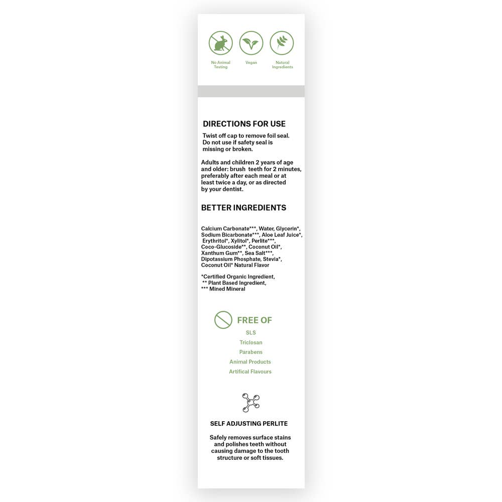 Spa Dent Naturals - Advanced Whitening Toothpaste - Coconut and Sea Salt