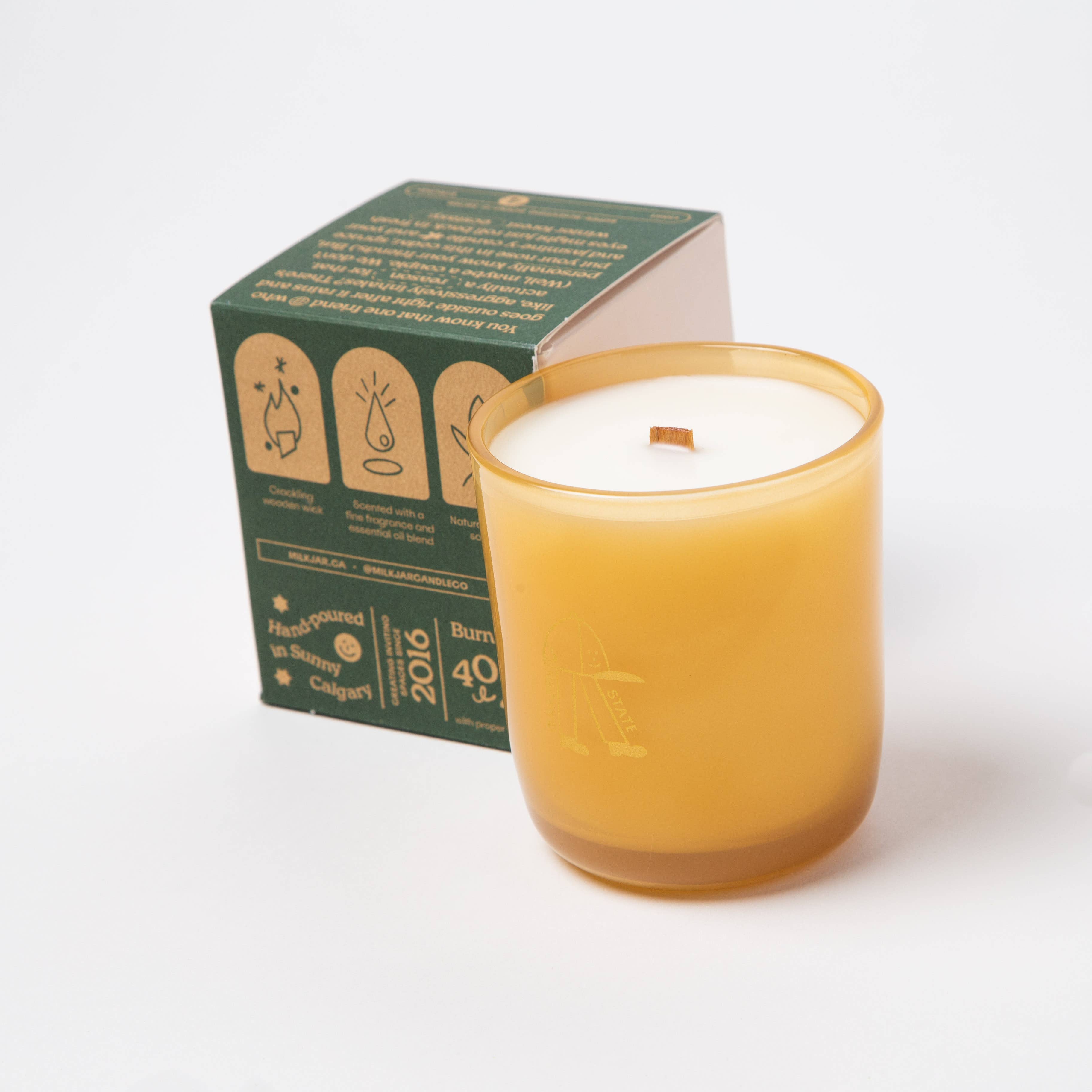 Milk Jar Candle Co. - Garden State - Cedar & Cassis Coconut Soy 8oz Candle