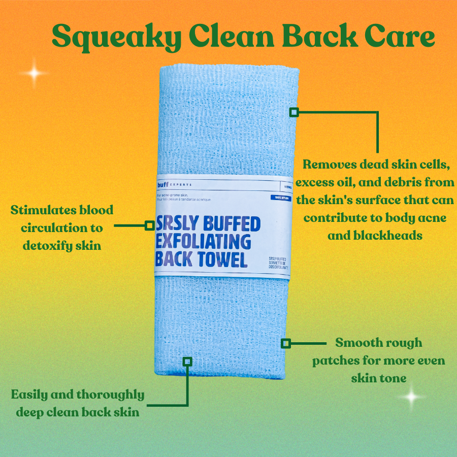Buff Experts - π¨π¦ - SRSLY Buffed Exfoliating Back Towel - Treats Back Acne