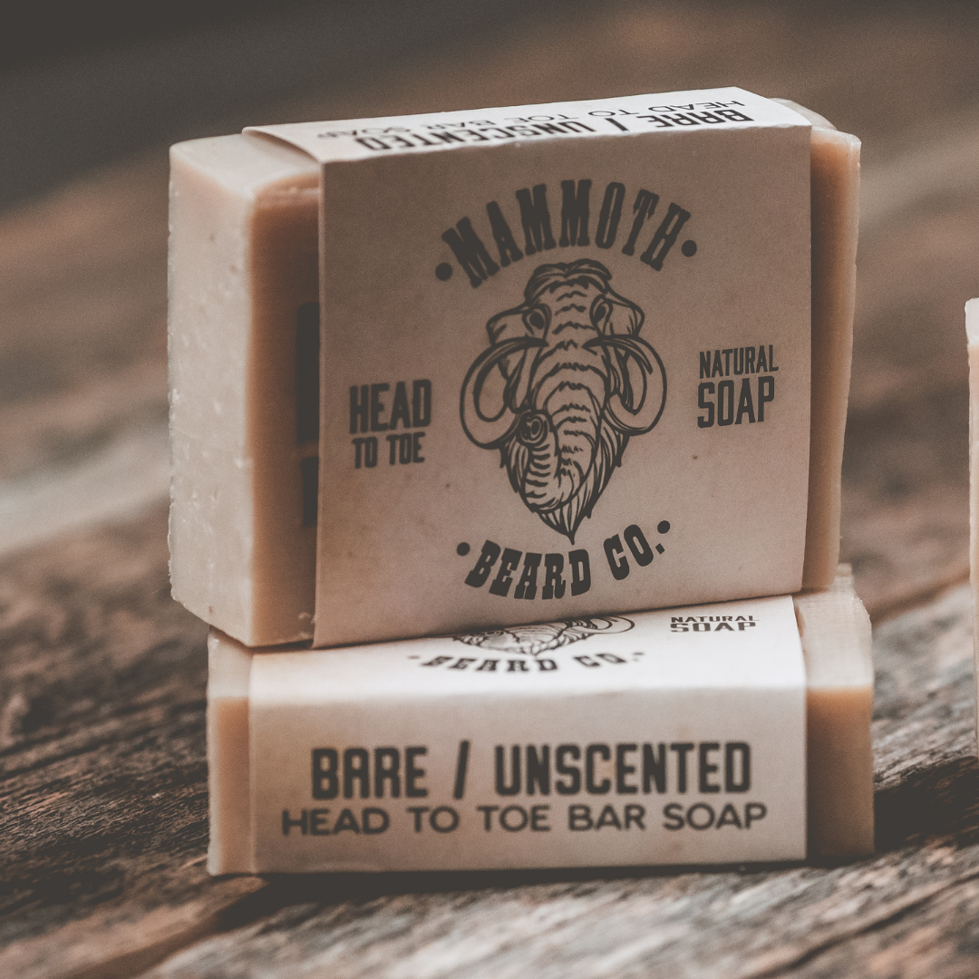 Mammoth Beard - Head to Toe Bar Soap: Bare / Unscented Head to Toe Bar Soap