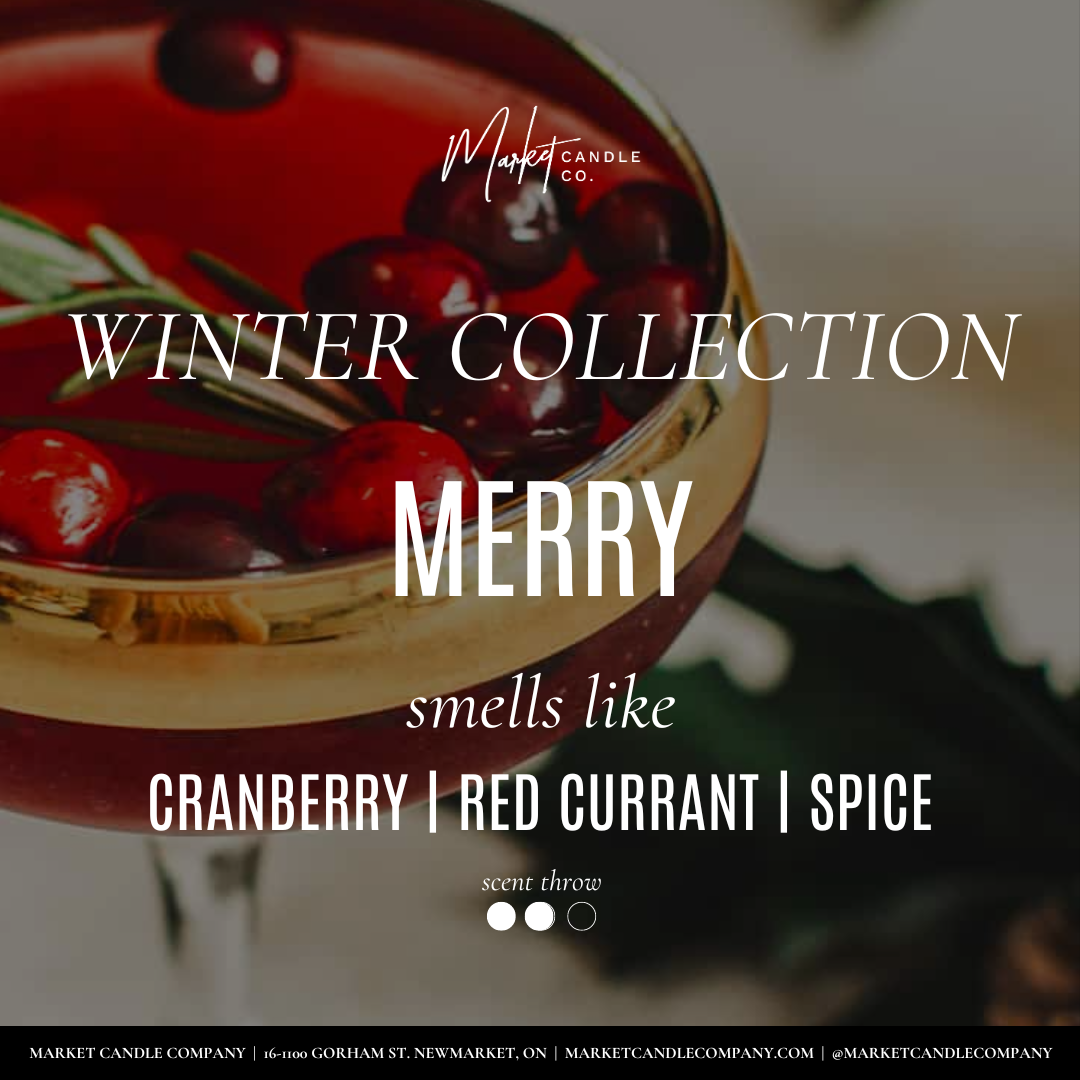 Market Candle Company - WINTER WHITE LABEL - MERRY SOY CANDLE - WHOLESALE: GOLD