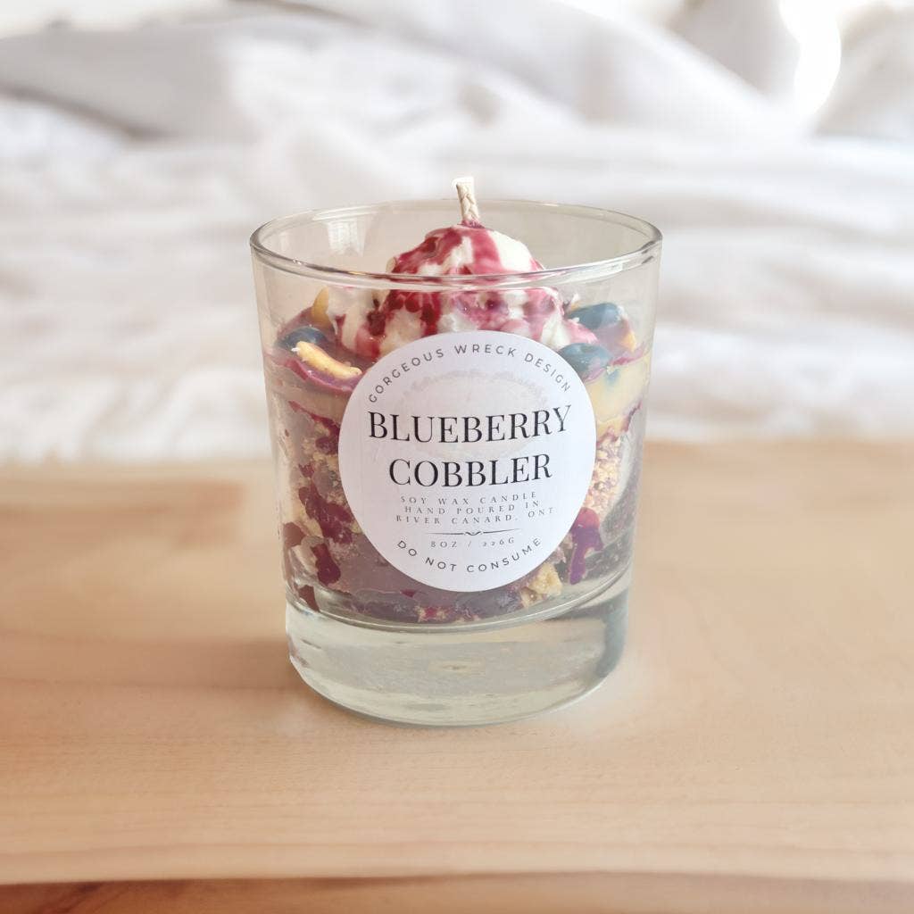 Gorgeous Wreck Design - Blueberry Cobbler Dessert Candle