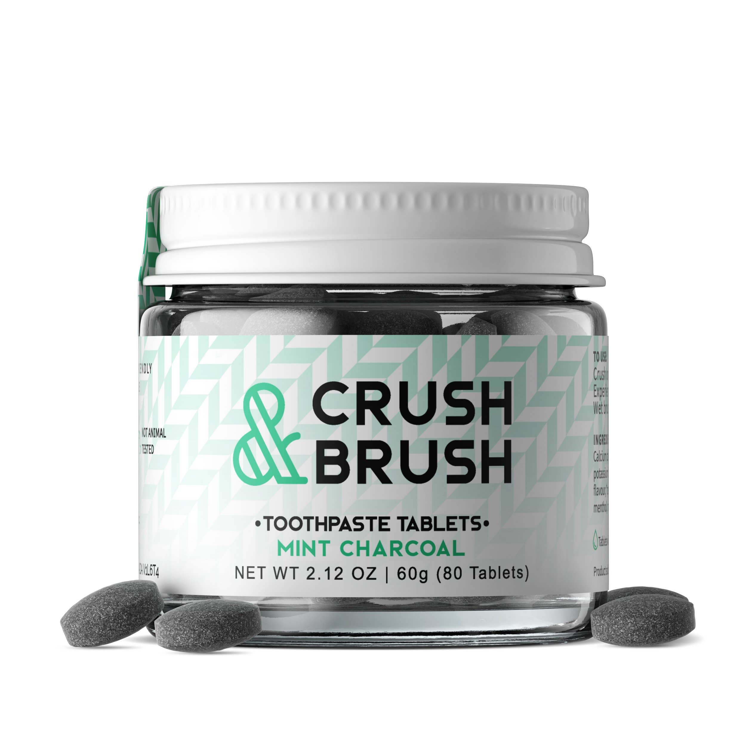 Crush & Brush Toothpaste Tablet - Mint CHARCOAL 60g/2.2oz