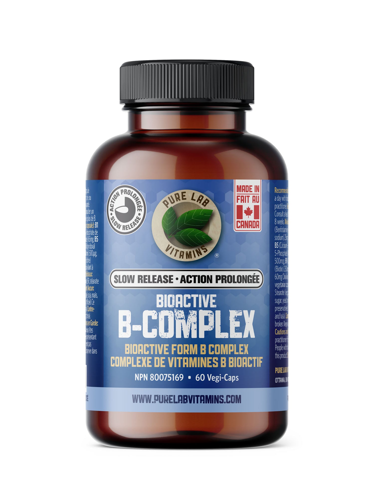 Pure Lab Vitamins Slow Release BioActive B-Complex