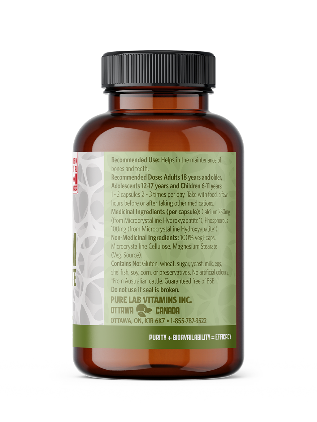 Pure Lab Vitamins Calcium Hydroxyapatite