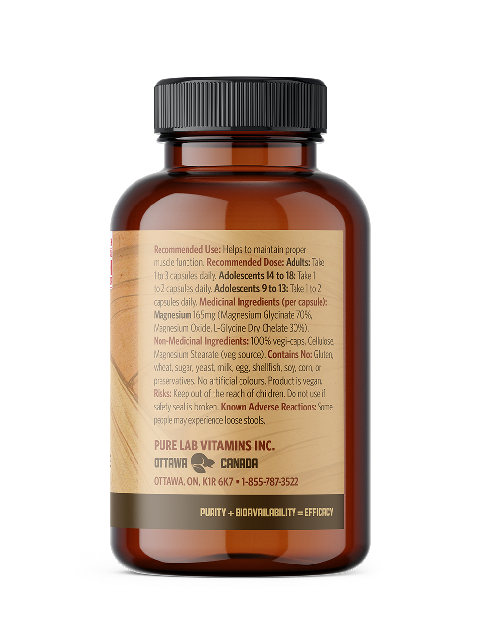 Pure Lab Vitamins Magnesium Glycinate - 300 Vegi caps