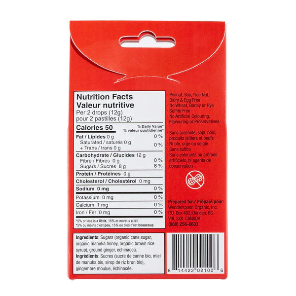 Organic Manuka Honey Drops - Ginger 120g