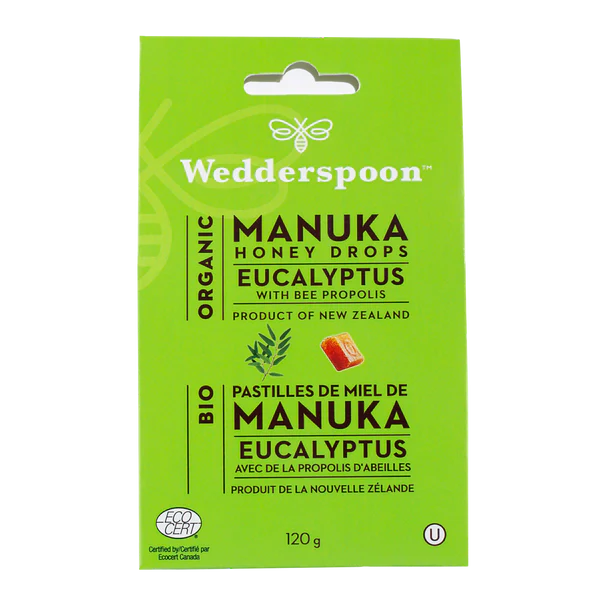 Organic Manuka Honey Drops - Eucalyptus 120g