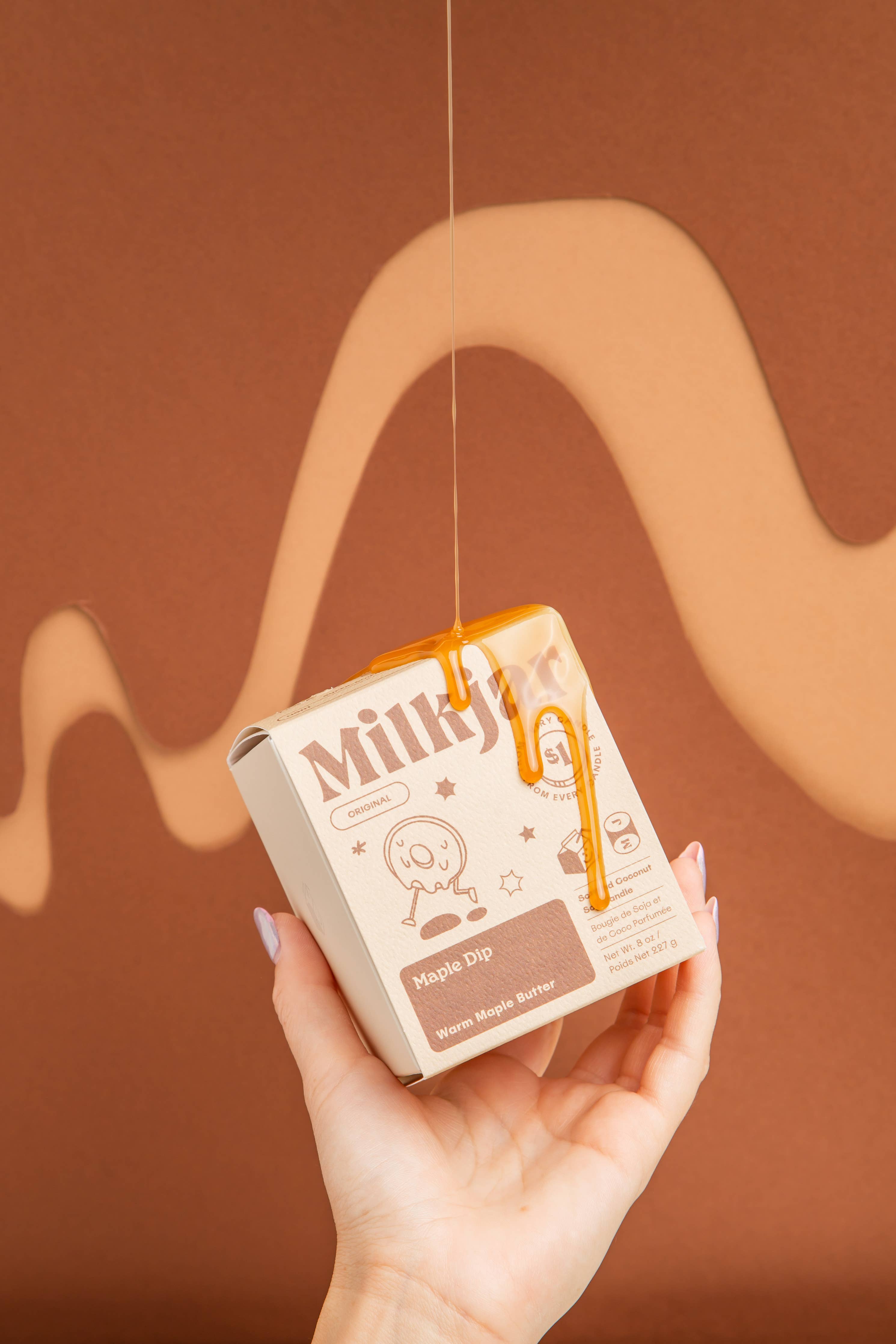 Milk Jar Candle Co. - Maple Dip - Warm Maple Butter Coconut Soy 8oz Candle