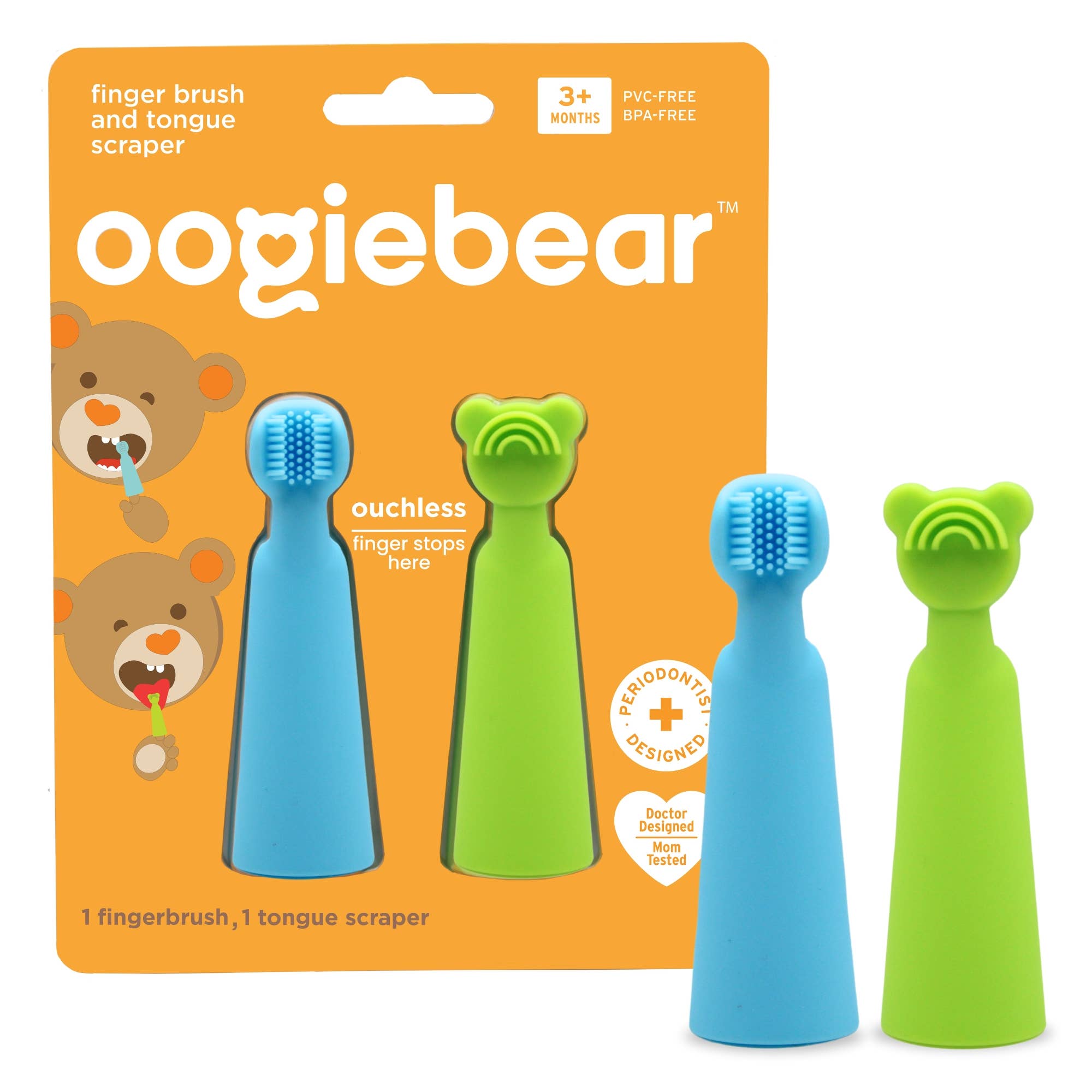 oogiebear - Oogiebear finger brush and tongue scraper