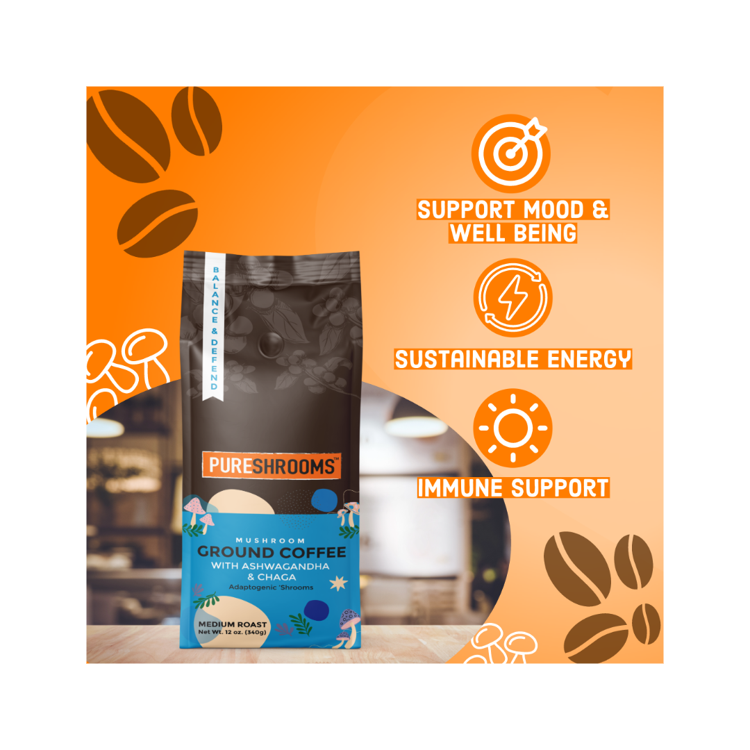 PureShrooms Inc. - PureShrooms Balance & Defend Mushroom Ground Coffee