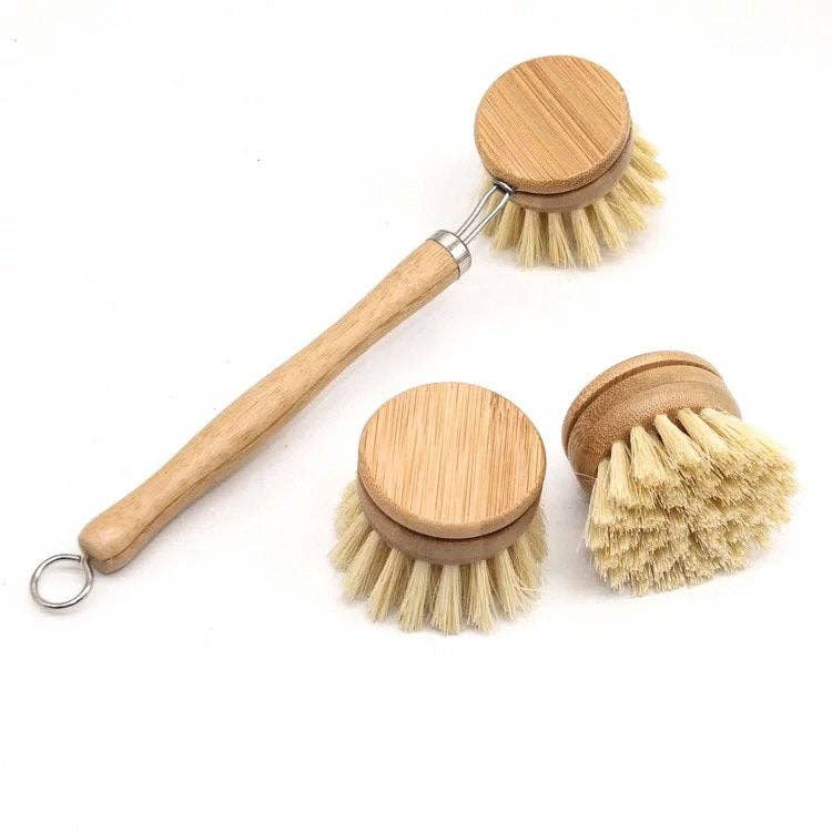 Smile Boutiques - Bamboo Sisal Dish Brush - Zero Waste Kitchen Brush: Sisal Dish Brush