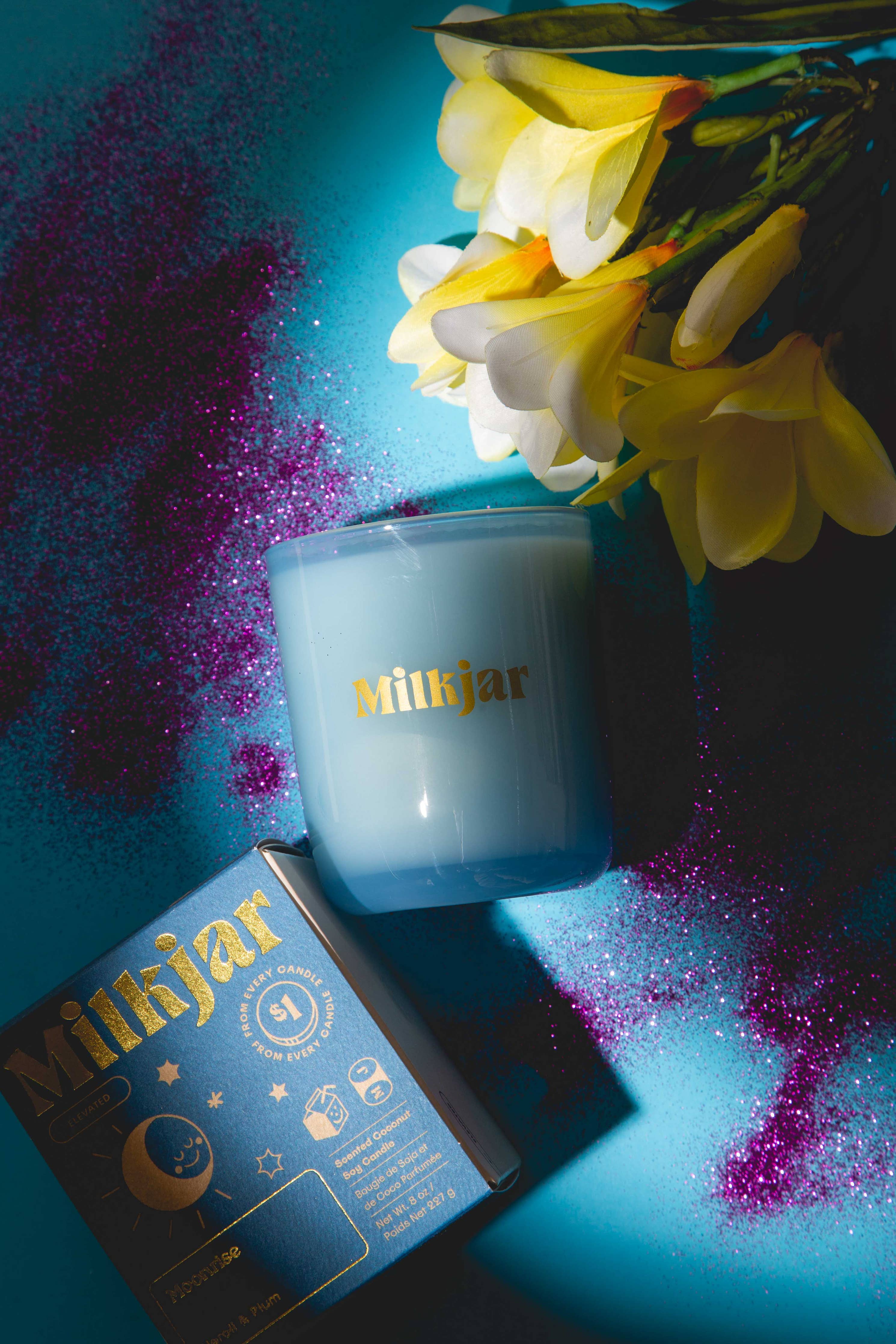 Milk Jar Candle Co. - Moonrise - Neroli & Plum Coconut Soy 8oz Candle