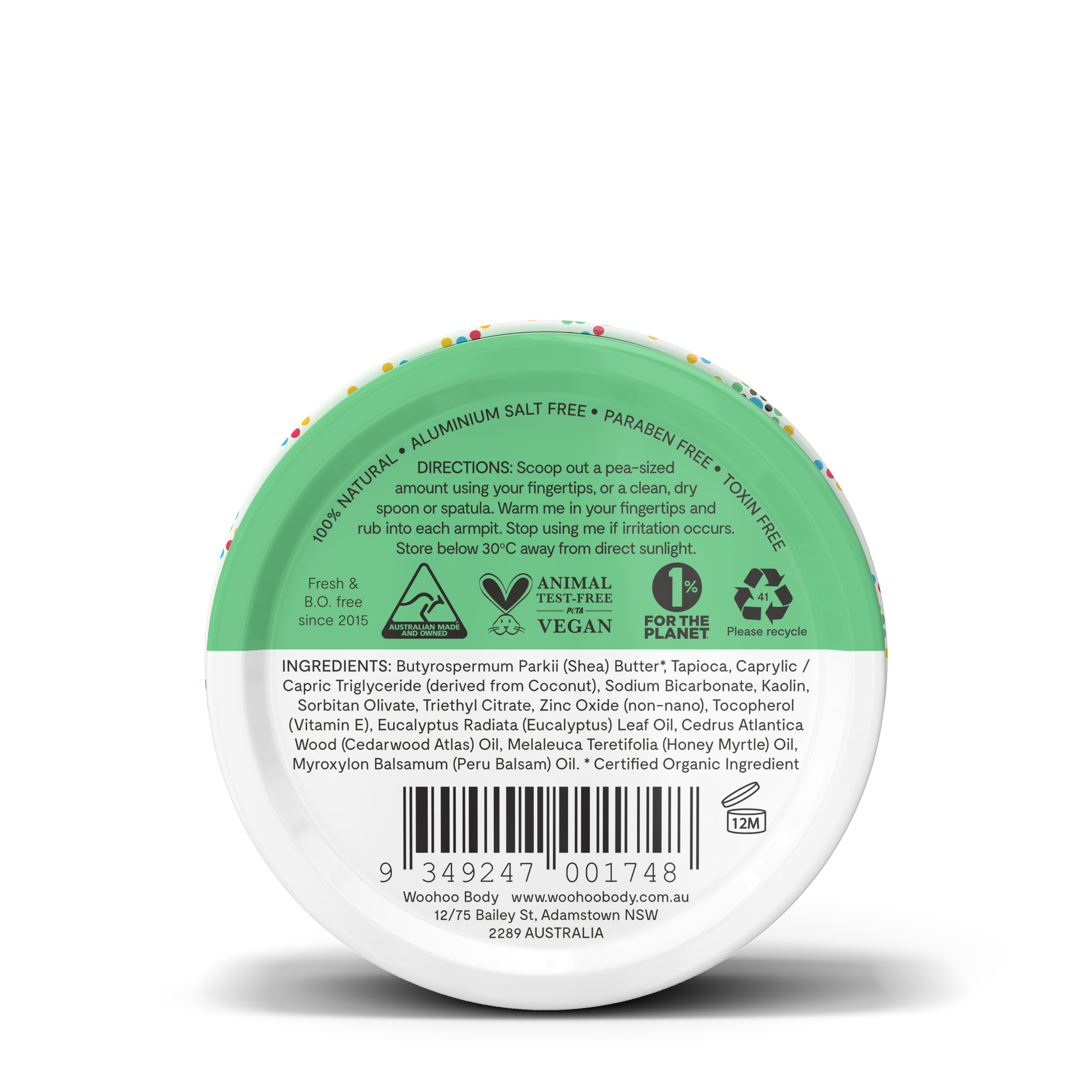 Woohoo Body - Woohoo All Natural Deodorant Paste (Wild) 60g