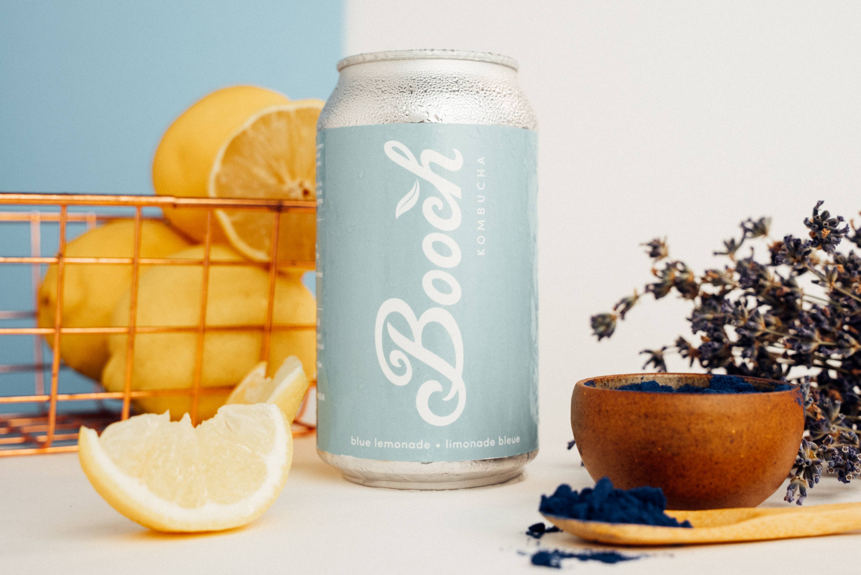 Booch Organic Kombucha + Moonbrew by Booch - Cans - Blue Lemonade Kombucha
