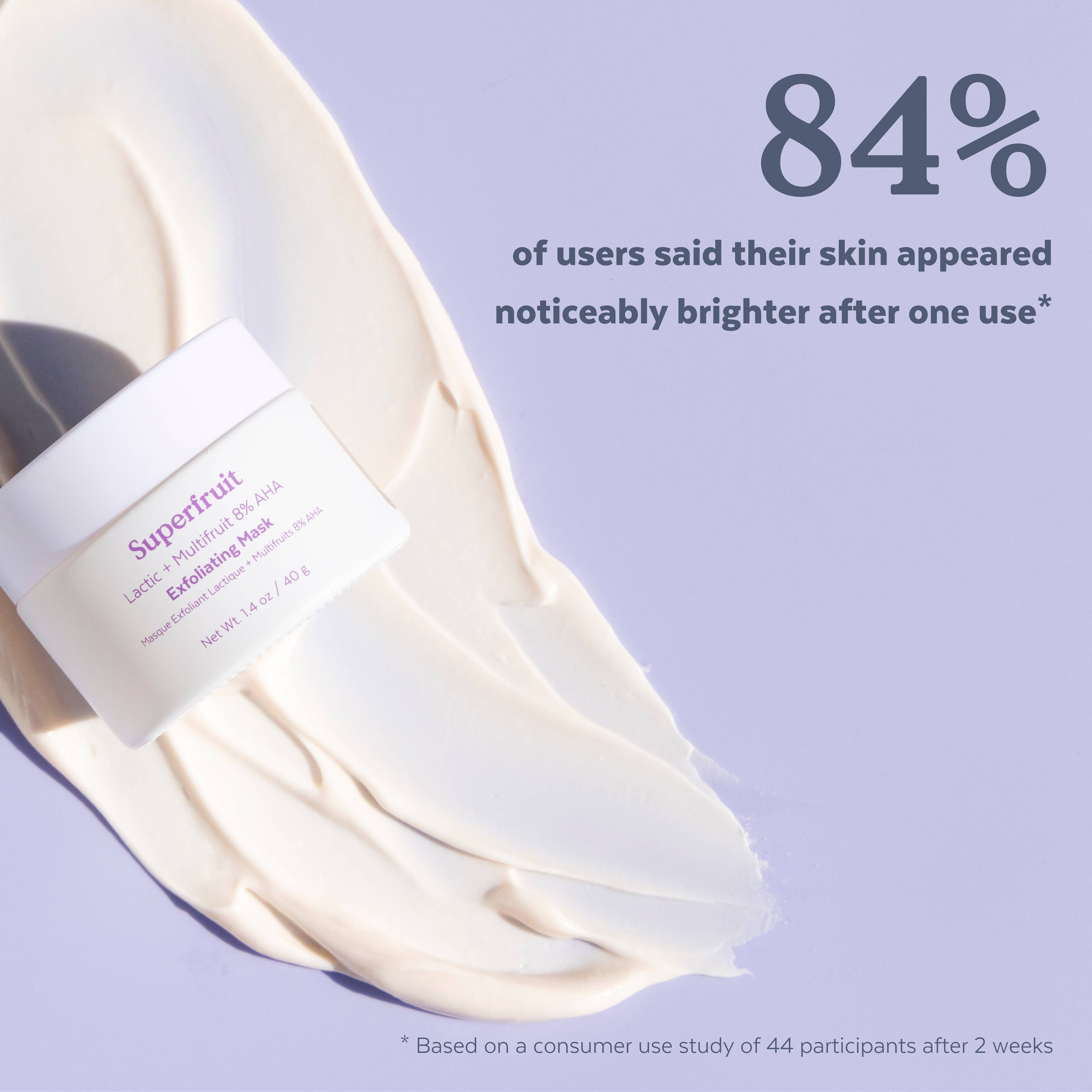 Three Ships - Superfruit Lactic + Multifruit 8% AHA Exfoliating Mask (40g)