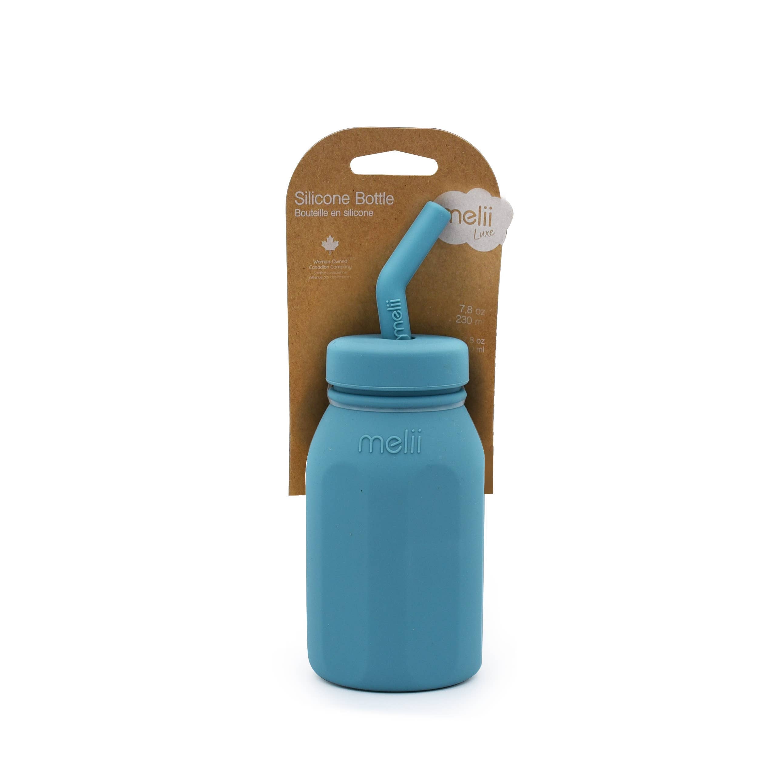 melii - Luxe Silicone Water Bottle: Blue