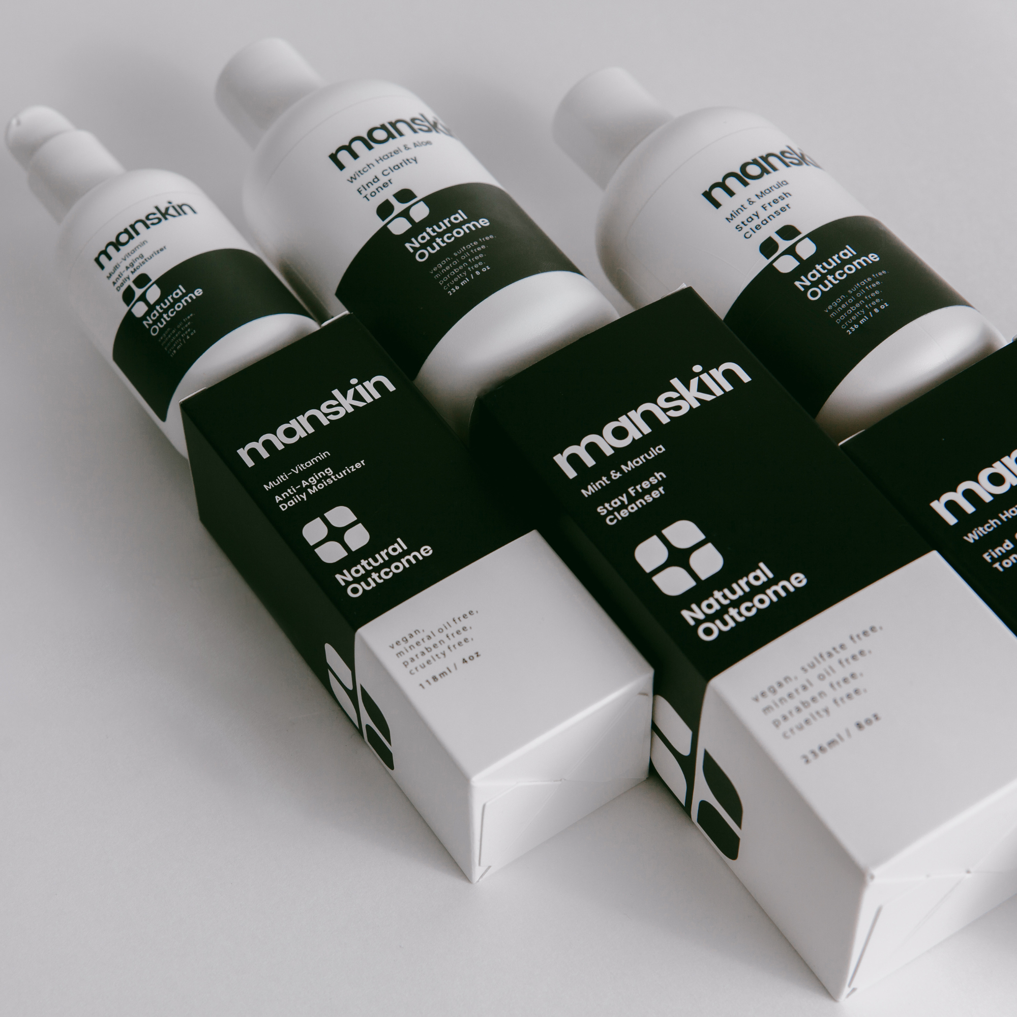 Natural Outcome Skincare - Man Skin Daily 3 Step Regimen Face Set