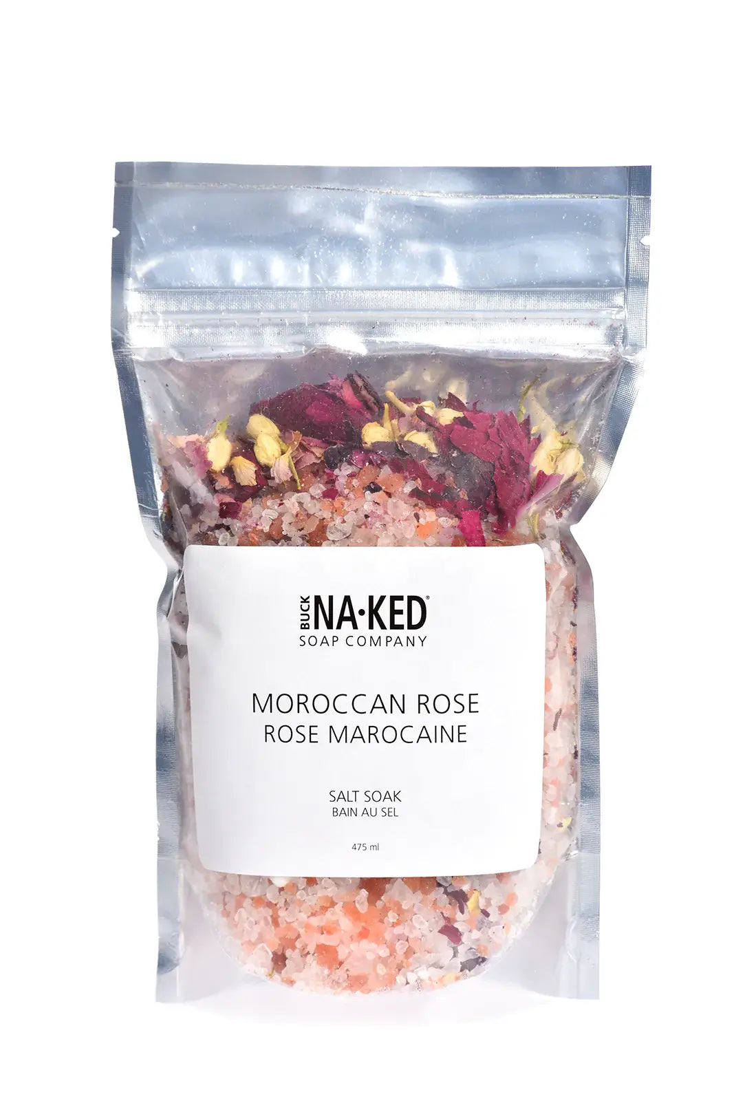 Buck Naked Soap Company - Moroccan Rose Salt Soak - 472 ml/16 floz