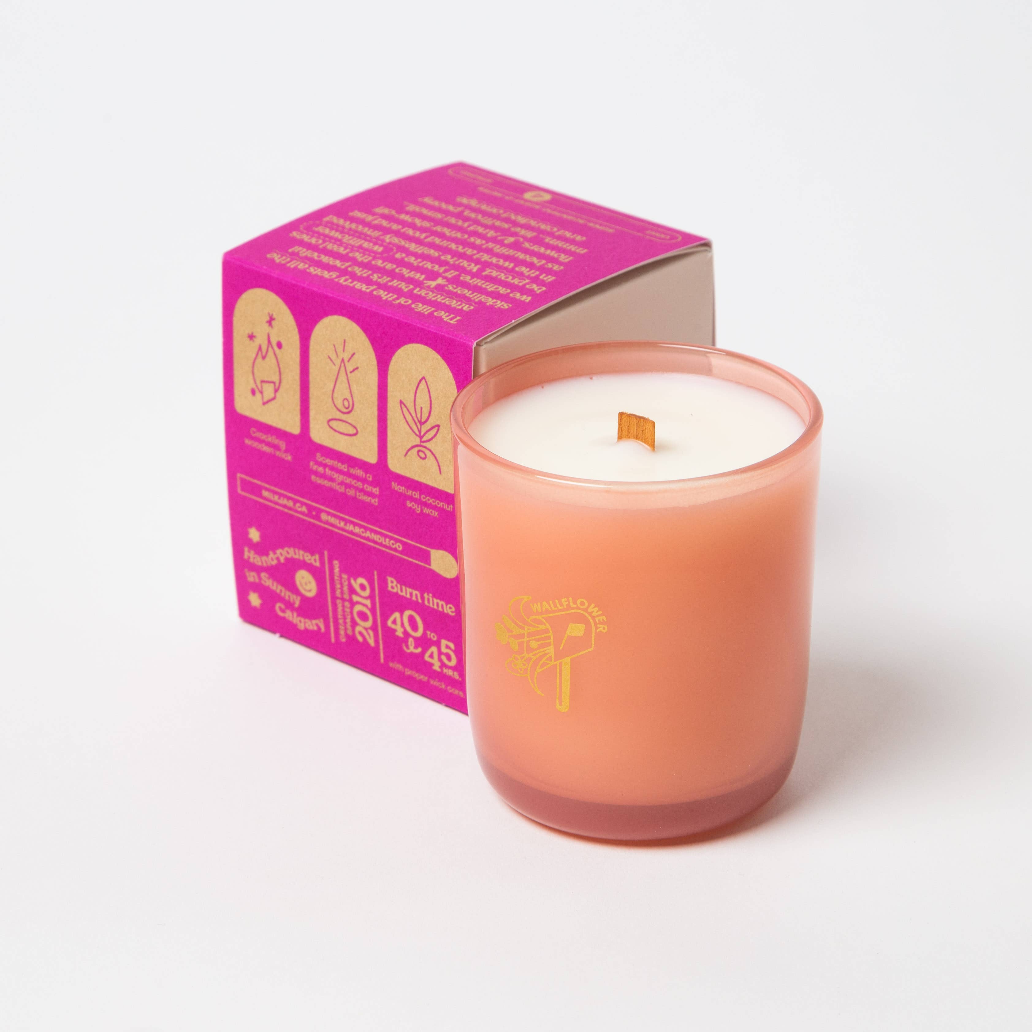 Milk Jar Candle Co. - Wallflower - Tobacco & Peony Coconut Soy Candle