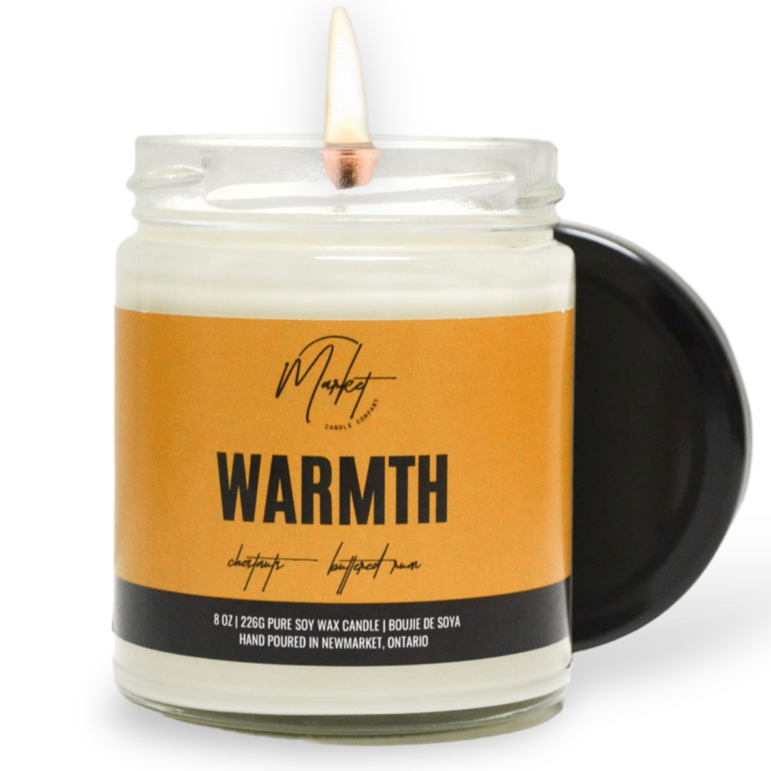 Market Candle Company - WARMTH SOY CANDLE: 8 oz Single Wick