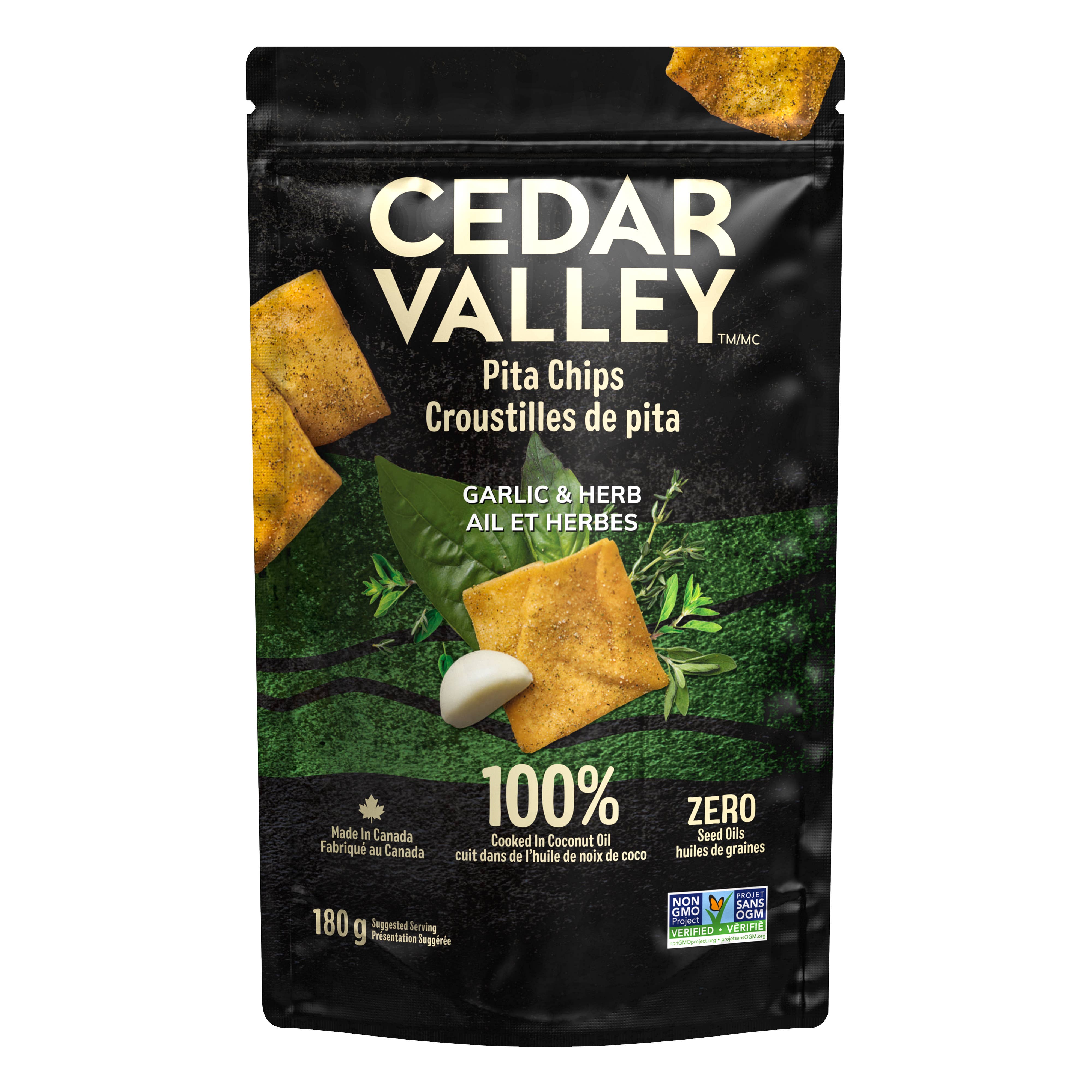 Cedar Valley - Garlic and Herb Pita Chips