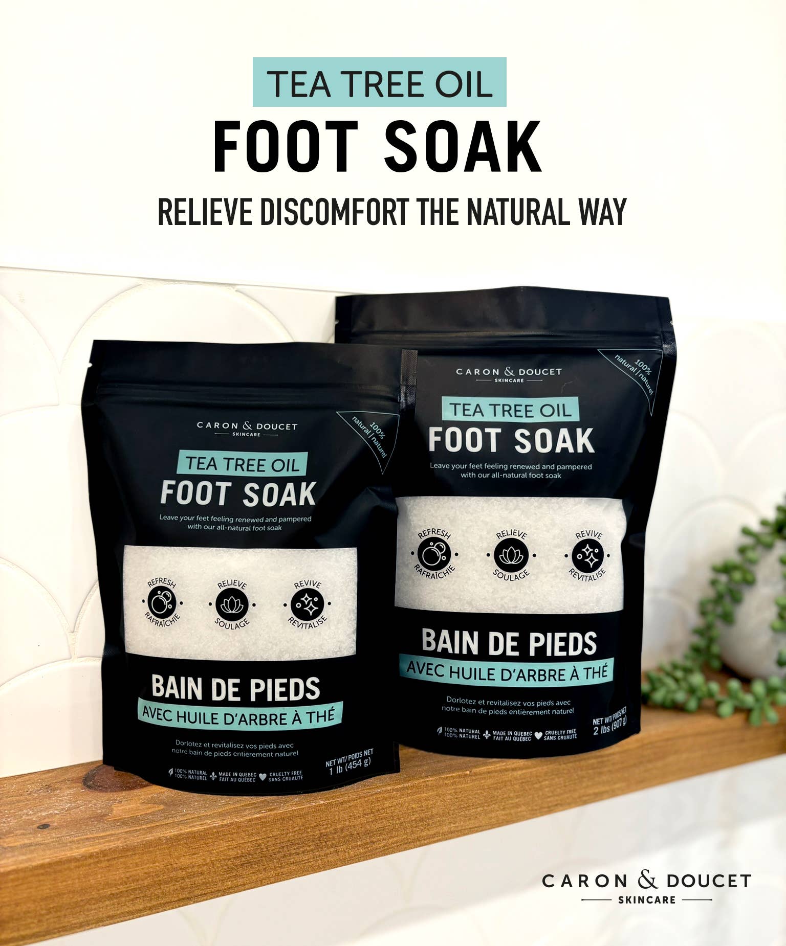 Caron & Doucet - Tea Tree Oil Foot Soak: 1 Pound