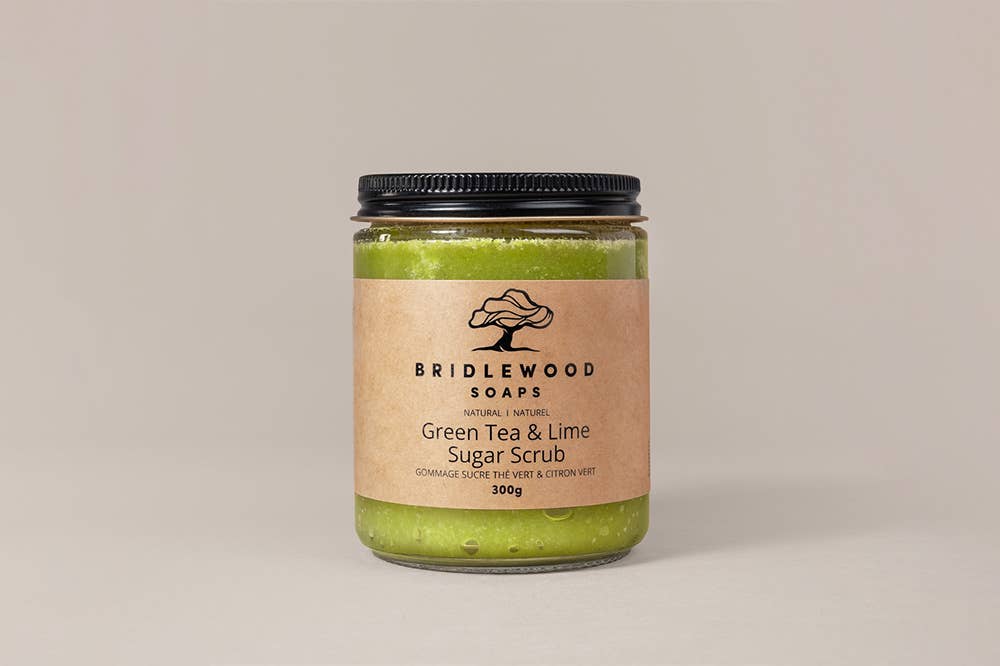 Bridlewood Soaps - Green Tea & Lime Body Scrub - Sugar