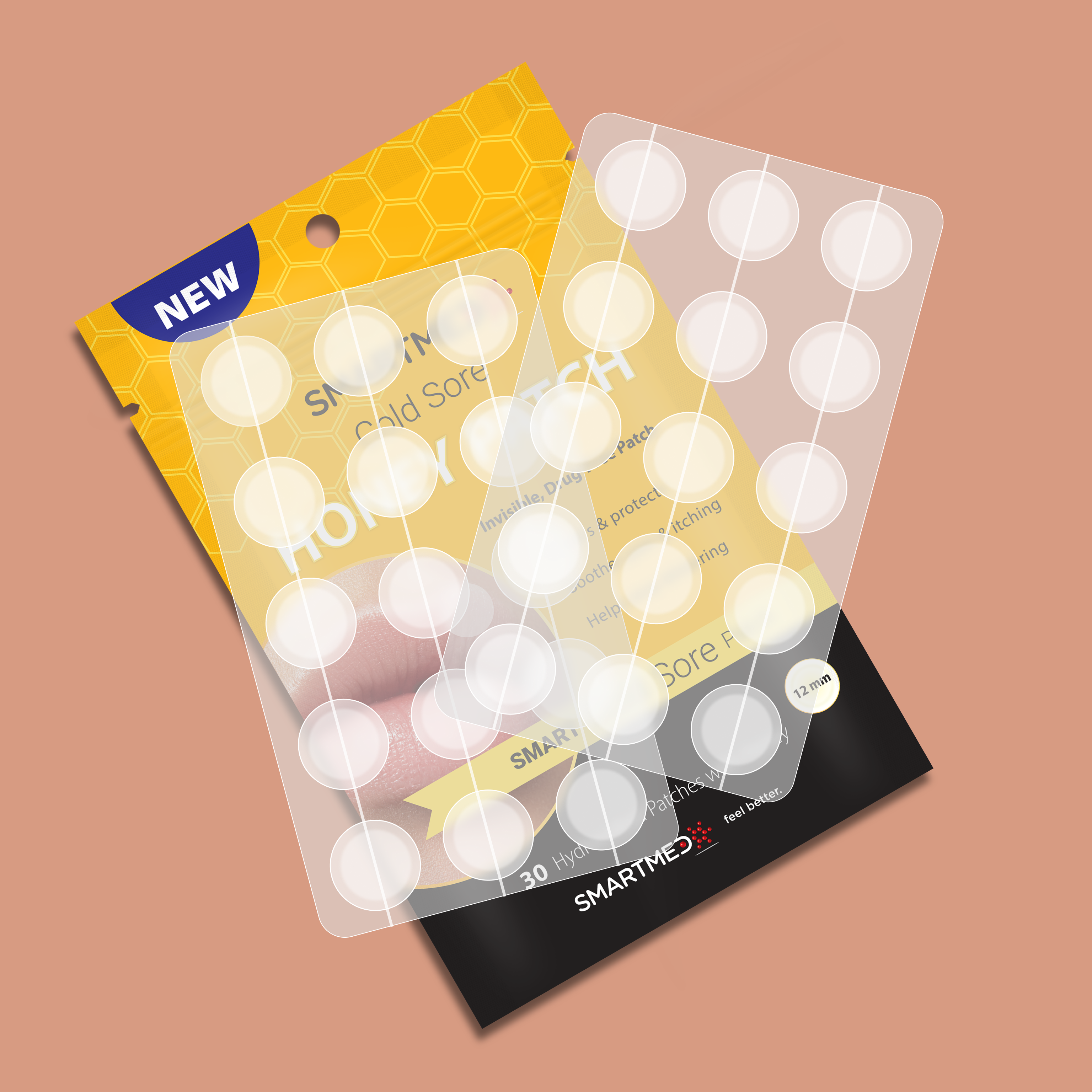 SMARTMED - Smart Cold Sore Treatment Patch with Honey